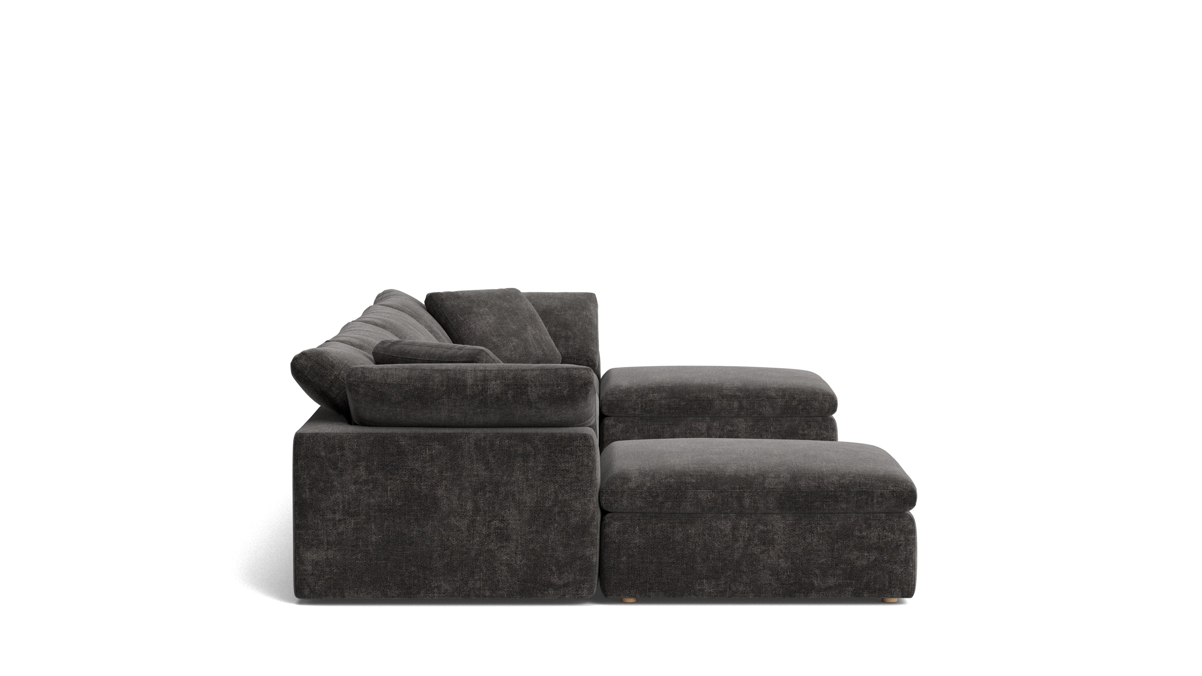 Movie Night™ 6 - Piece Modular U - Shaped Sectional, Large, Truffle - Sundays Company CanadaSEC-YJ-923-003