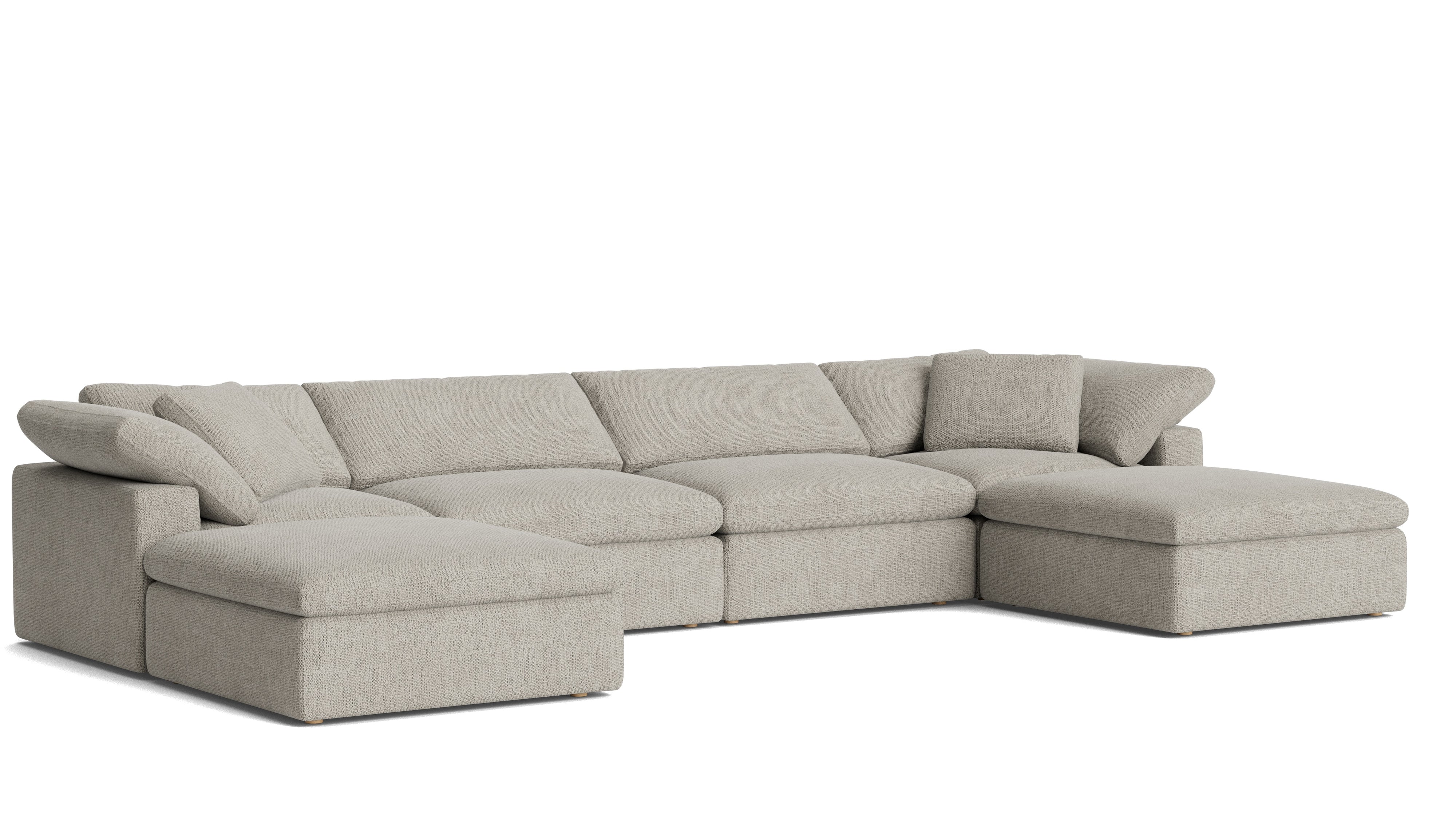 Movie Night™ 6-Piece Modular U-Shaped Sectional, Large, Oatmeal