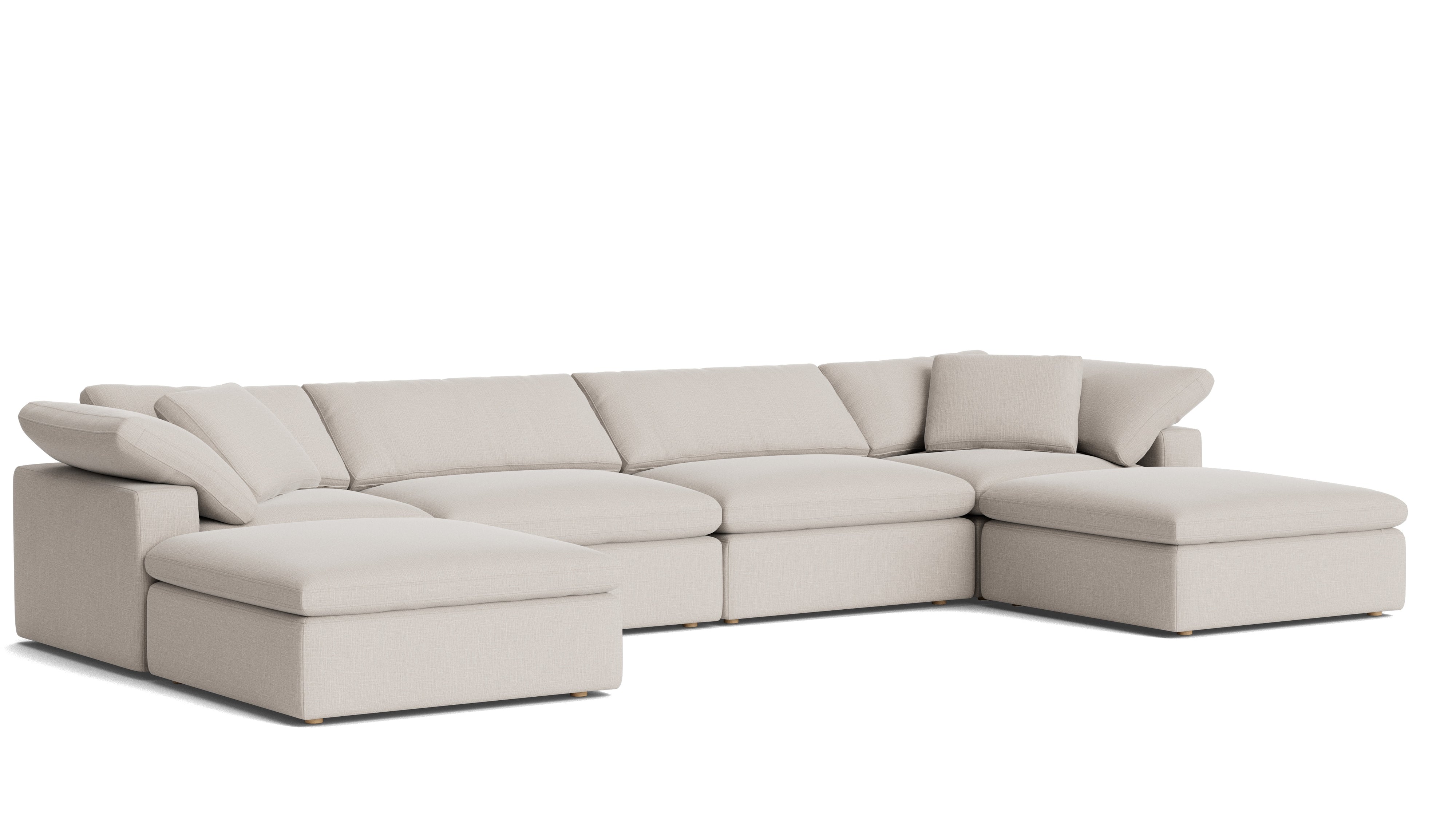 Movie Night™ 6 - Piece Modular U - Shaped Sectional, Large, Clay - Sundays Company CanadaSEC-YJ-923-015