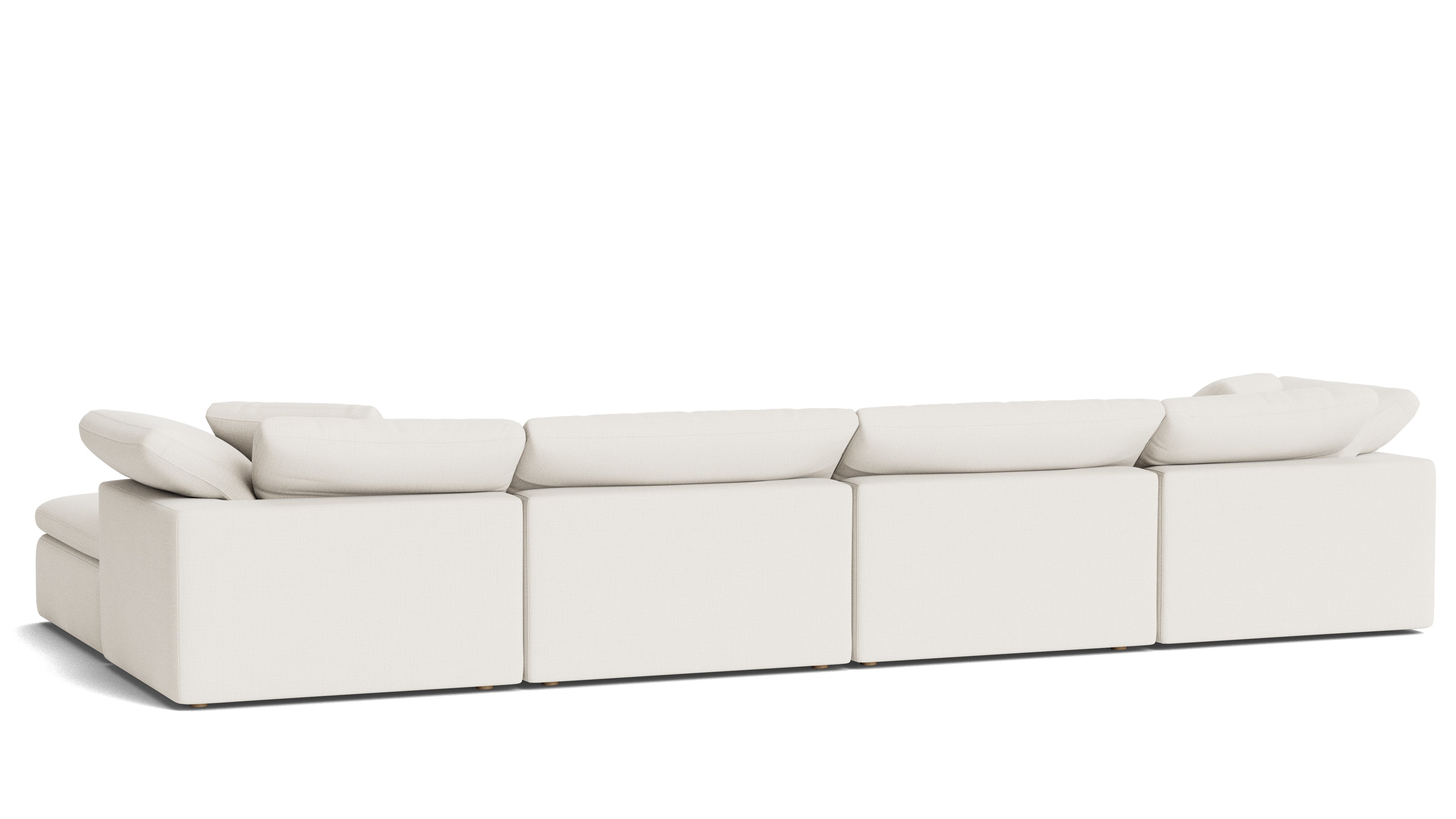 Movie Night™ 6 - Piece Modular U - Shaped Sectional, Large, Cream Linen - Sundays Company CanadaSEC-YJ-923-018