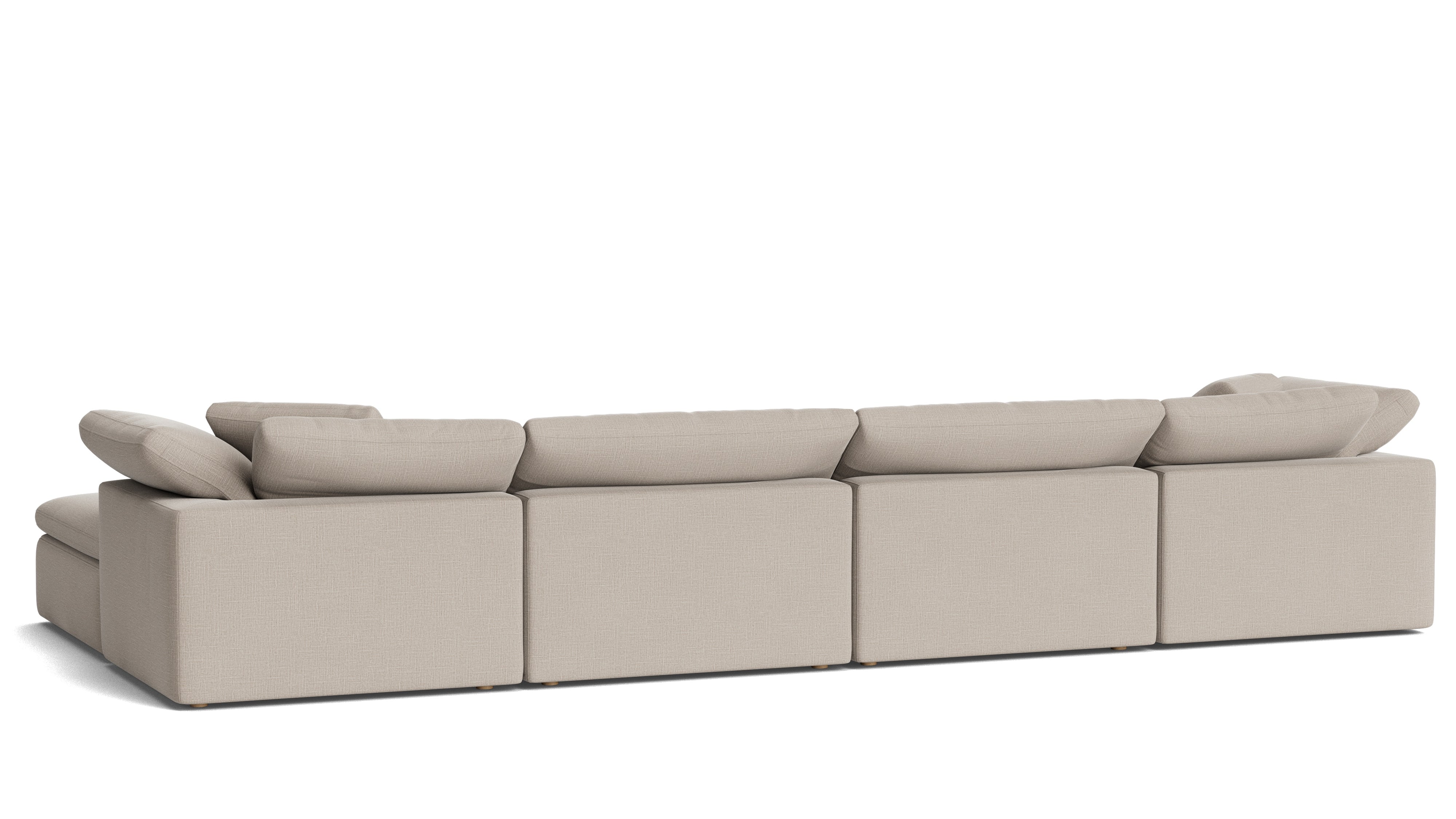Movie Night™ 6 - Piece Modular U - Shaped Sectional, Large, Light Pebble - Sundays Company CanadaSEC-YJ-923-029