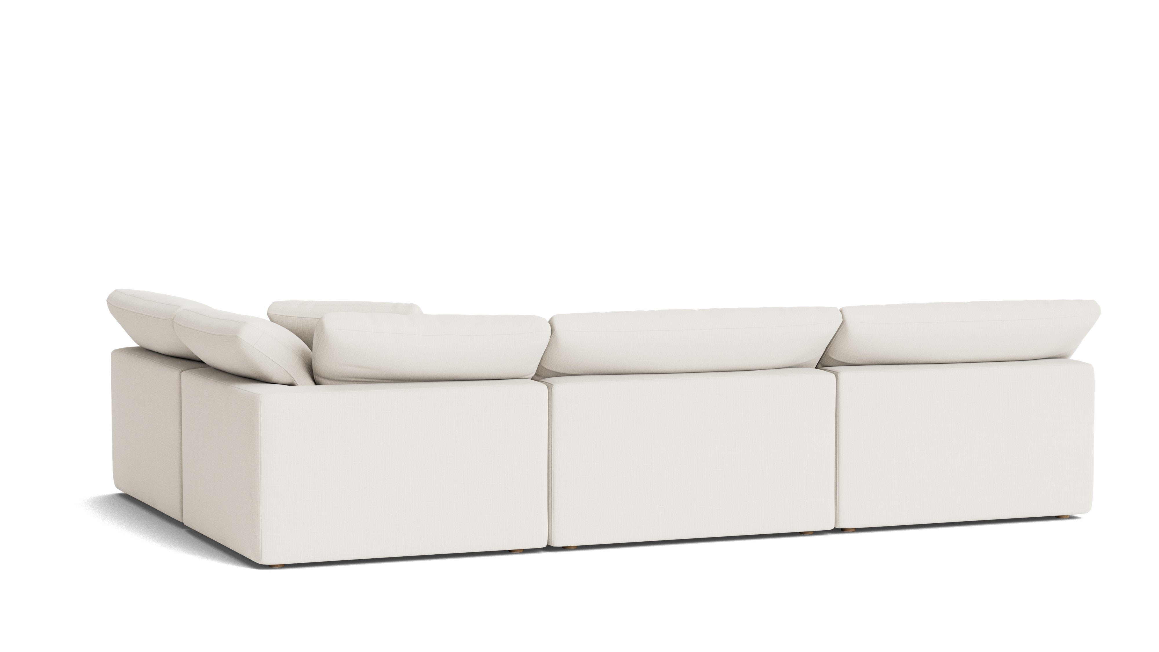 Movie Night™ 4 - Piece Modular Sectional Open, Large, Cream Linen - Sundays Company CanadaSEC-YJ-924-018