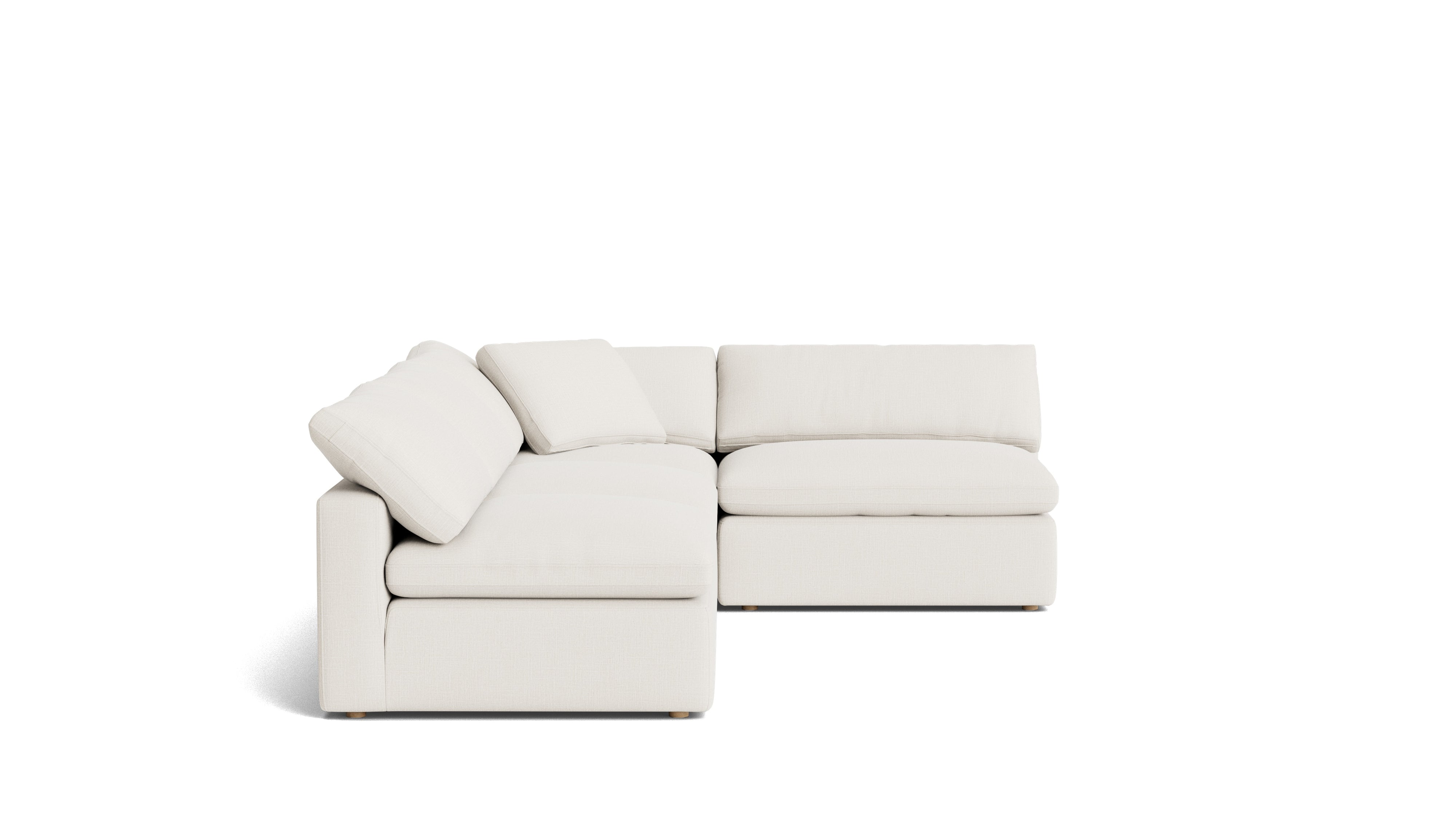 Movie Night™ 4 - Piece Modular Sectional Open, Large, Cream Linen - Sundays Company CanadaSEC-YJ-924-018