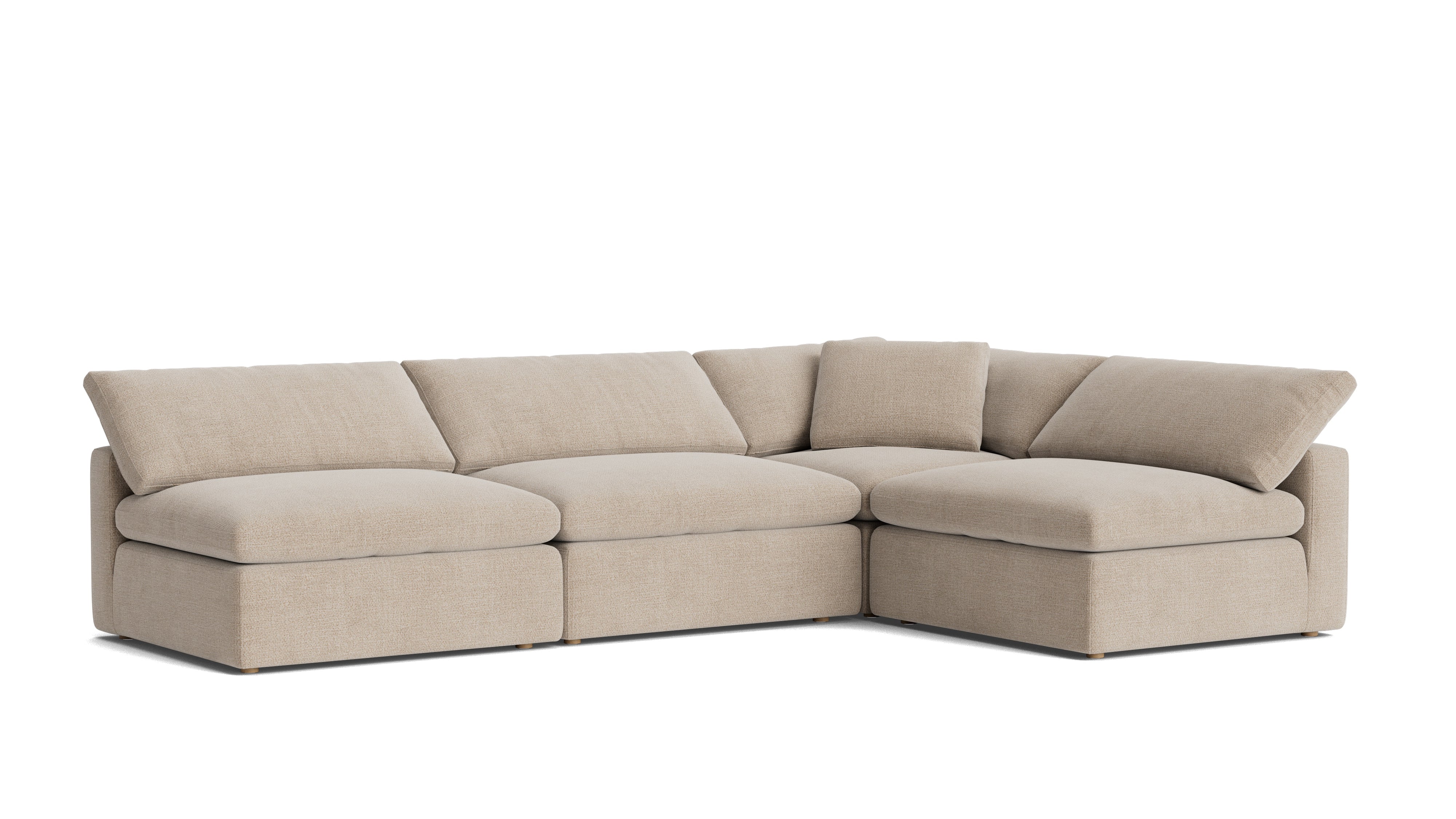 Movie Night™ 4 - Piece Modular Sectional Open, Large, Champagne - Sundays Company CanadaSEC-YJ-924-041