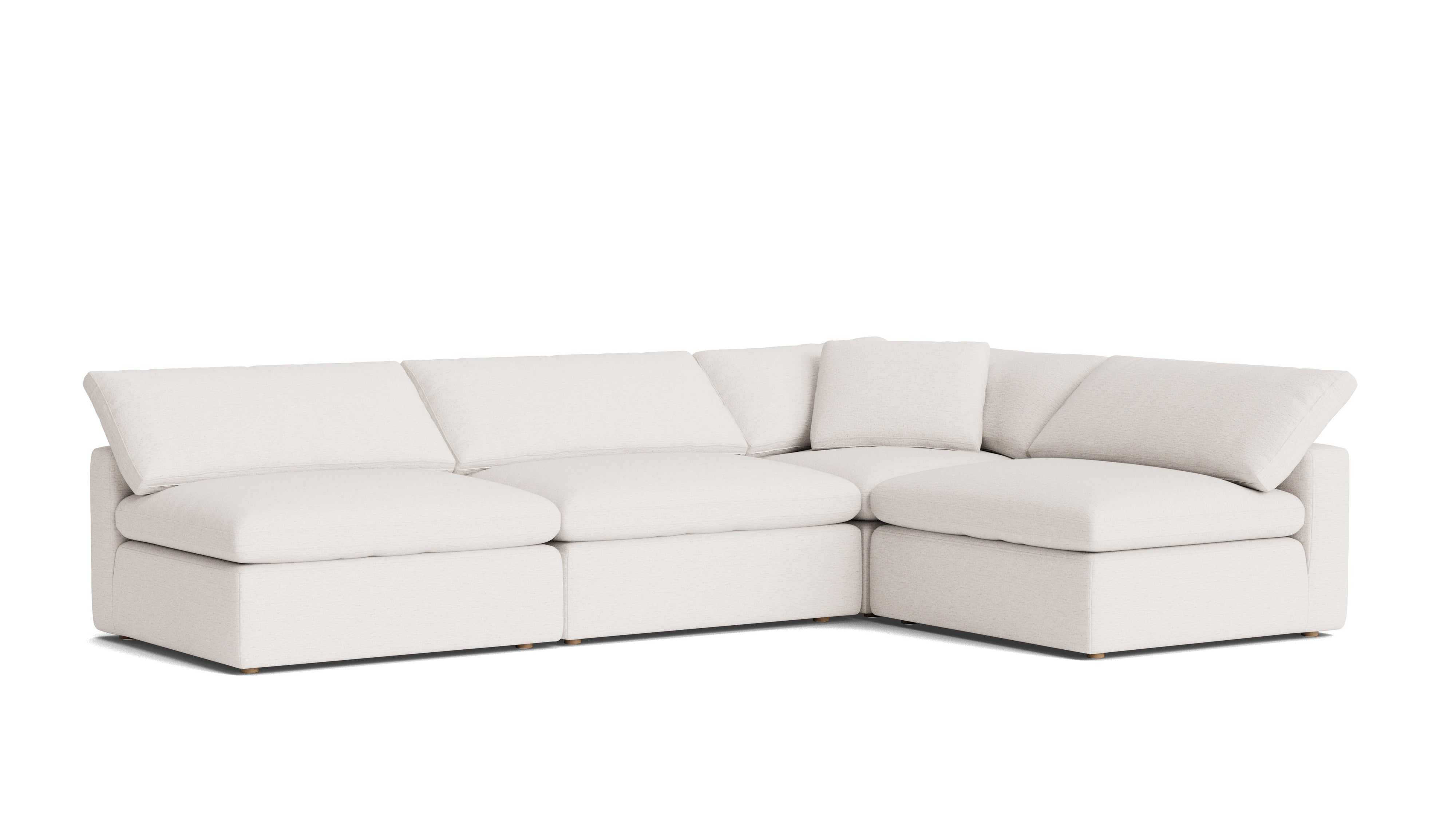 Movie Night™ 4-Piece Modular Sectional Open, Large, Nomad Snow