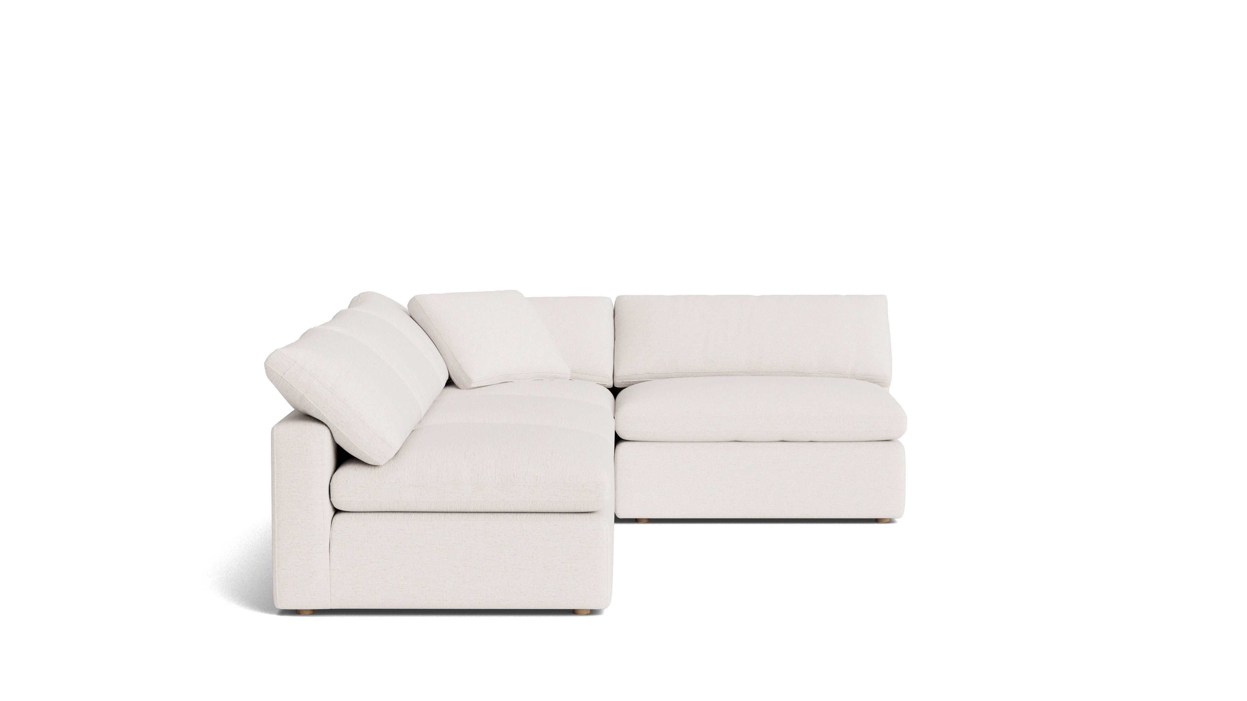Movie Night™ 4-Piece Modular Sectional Open, Large, Nomad Snow