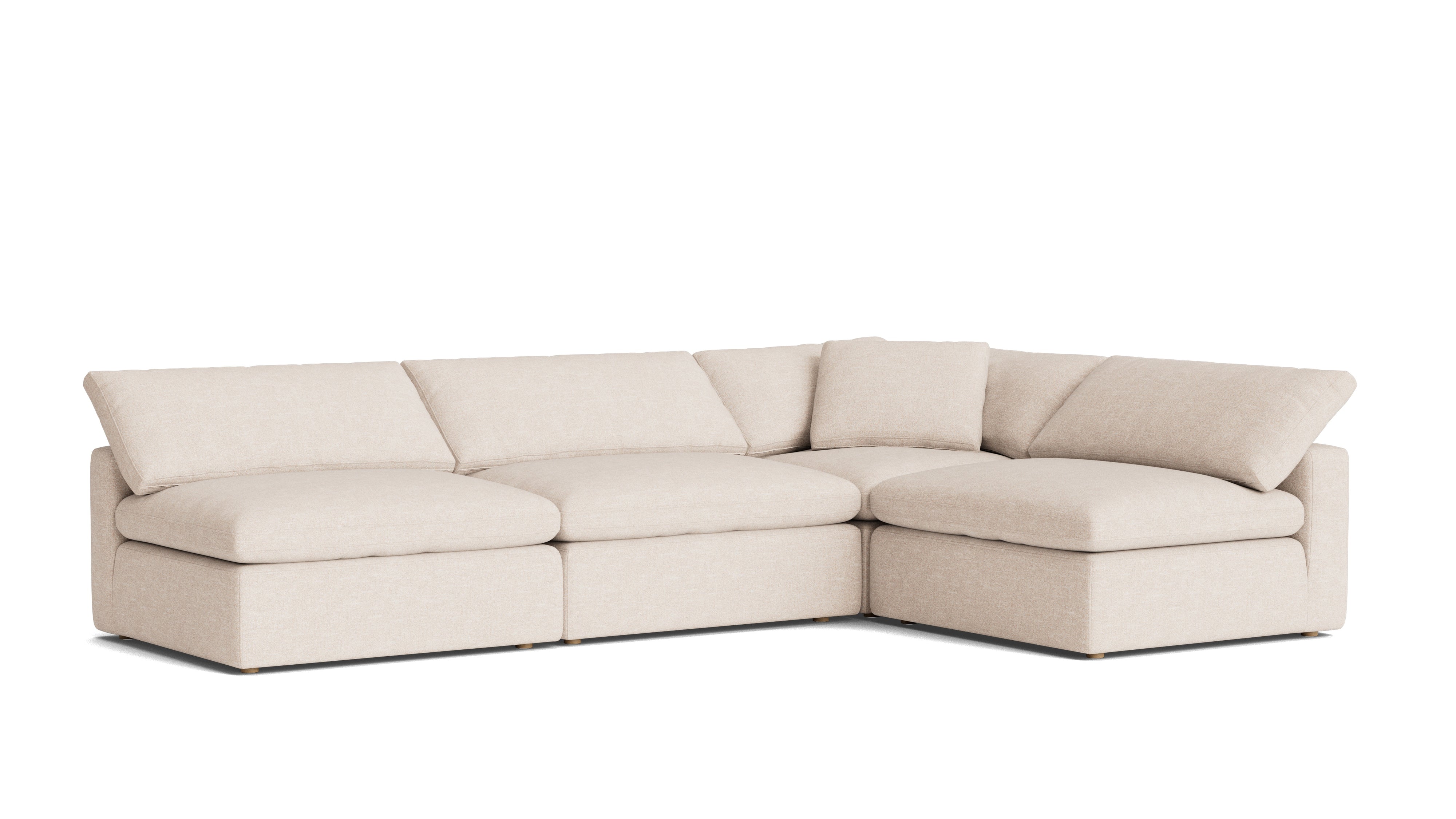 Movie Night™ 4-Piece Modular Sectional Open, Large, Sunbeam