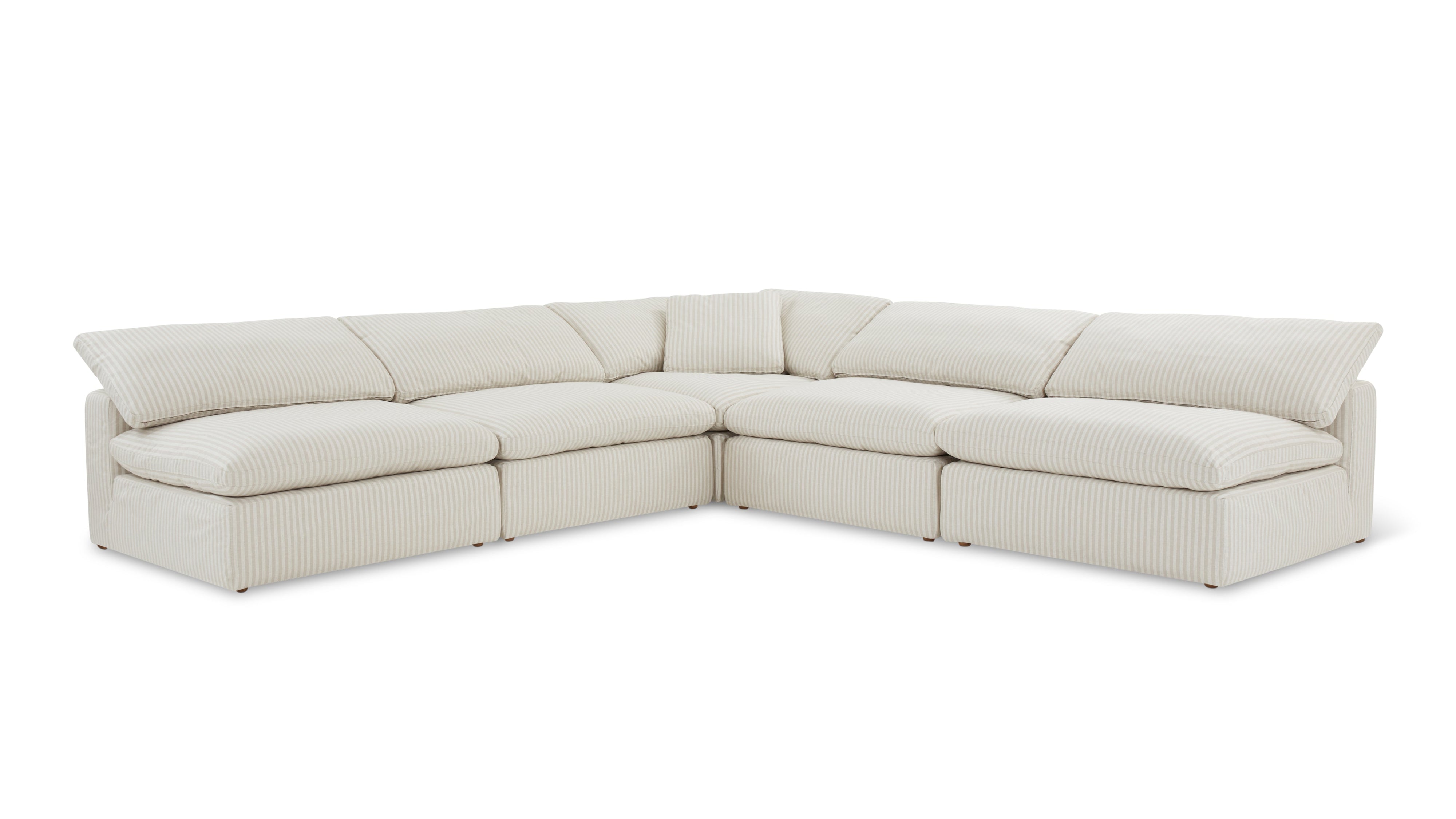 Movie Night™ 5-Piece Modular Sectional Open, Large, Newport Stripe - Image 9