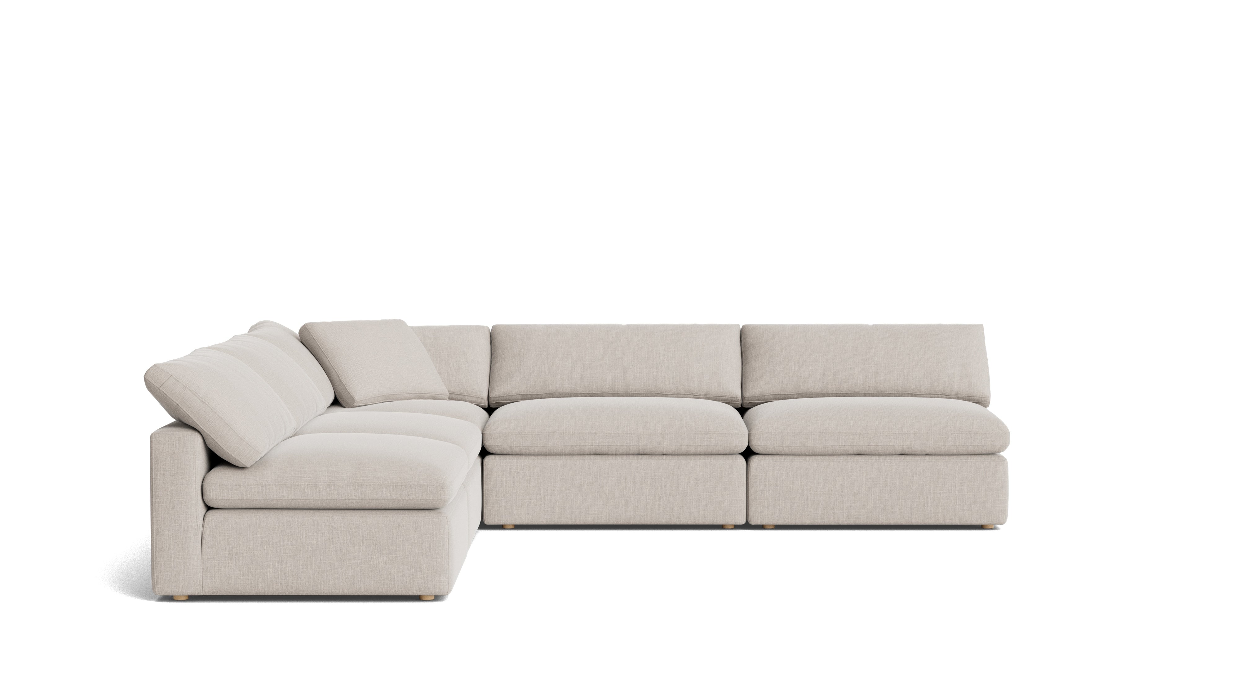 Movie Night™ 5 - Piece Modular Sectional Open, Large, Clay - Sundays Company CanadaSEC-YJ-925-015