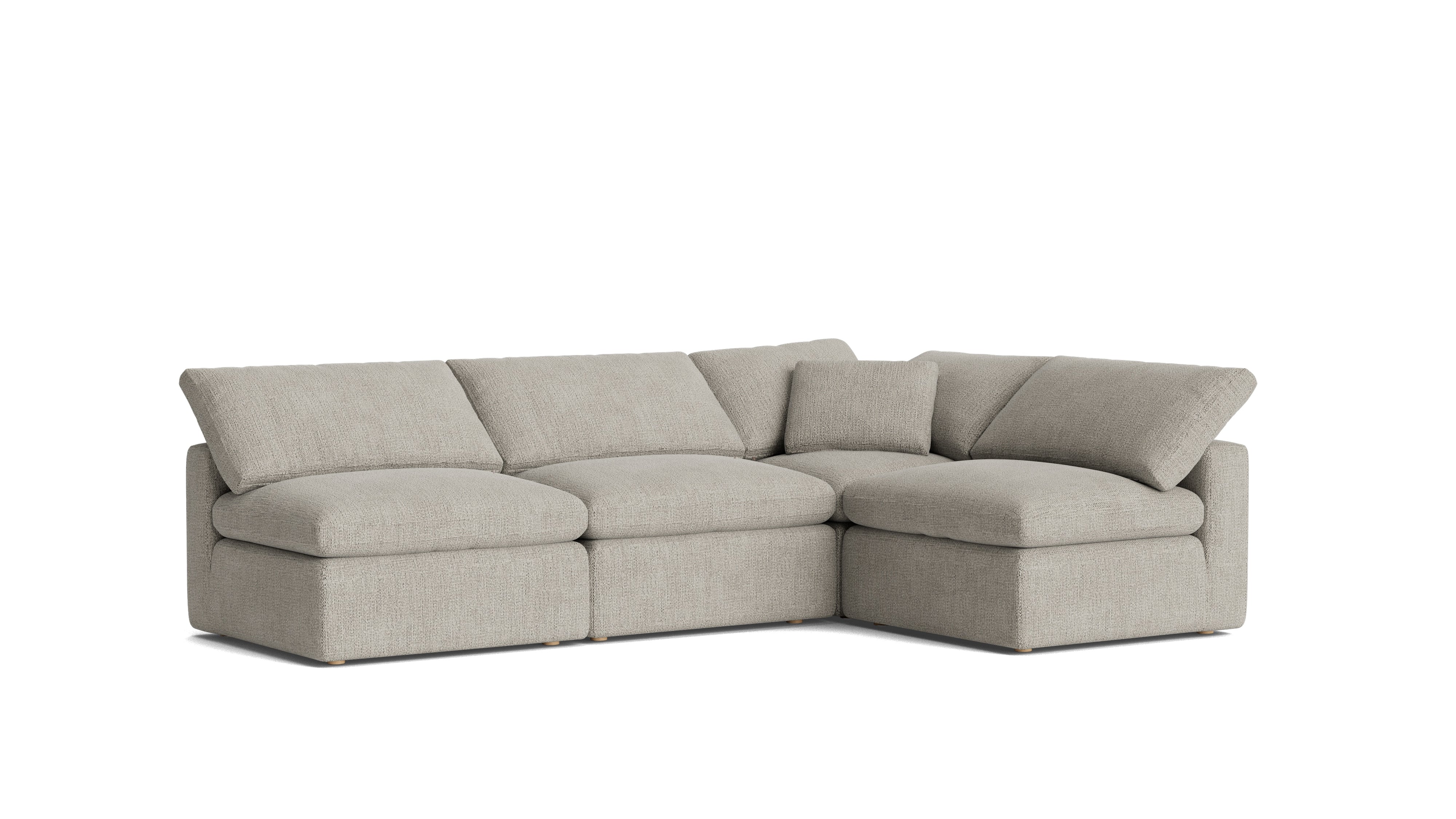 Movie Night™ 4-Piece Modular Sectional Open, Standard, Oatmeal