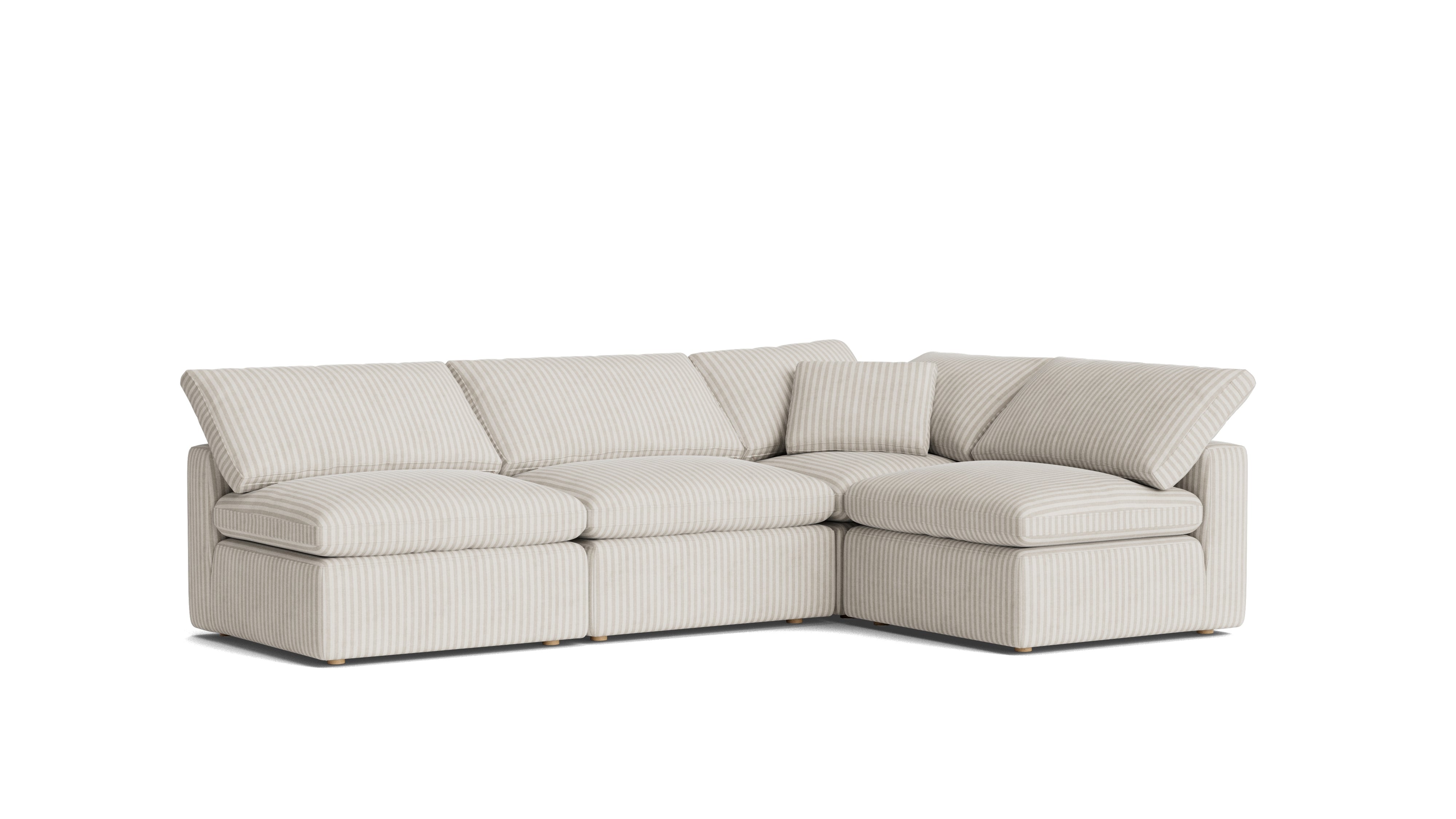 Movie Night™ 4-Piece Modular Sectional Open, Standard, Newport Stripe