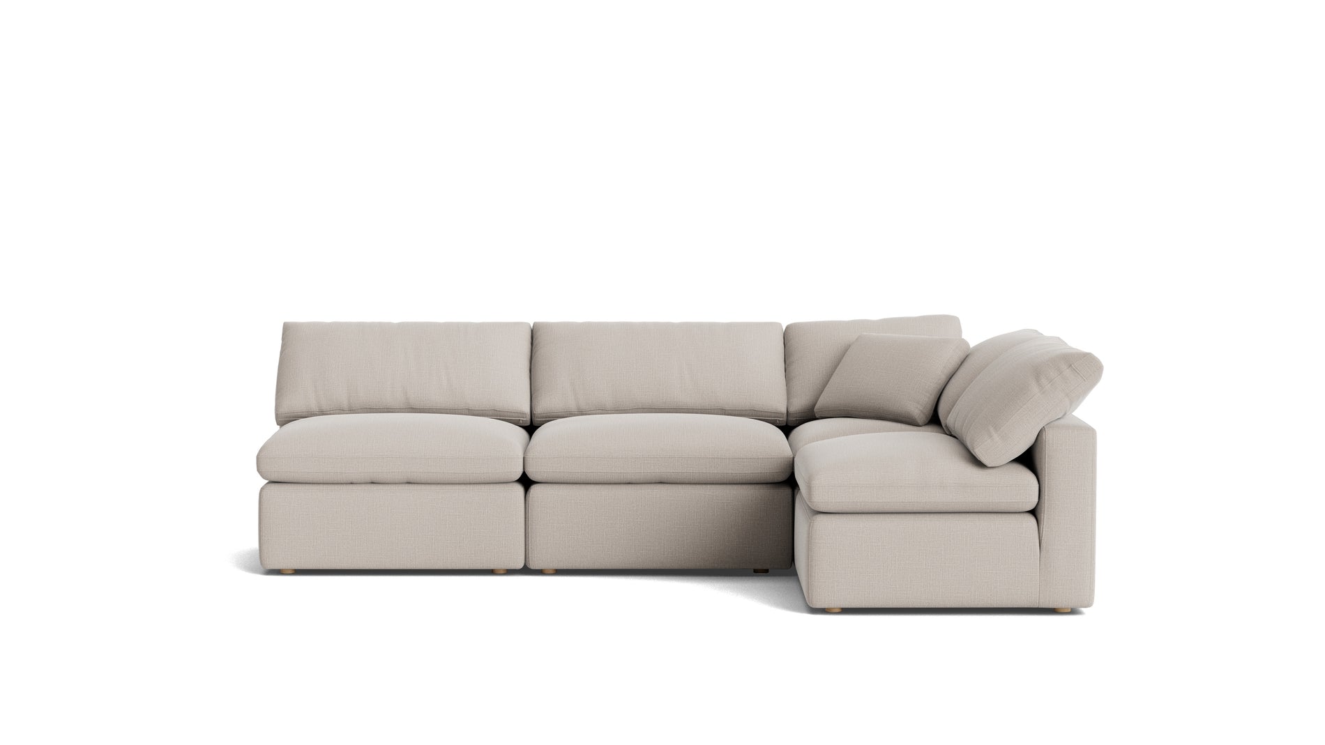 Movie Night™ 4-Piece Modular Sectional Open, Standard, Clay_image