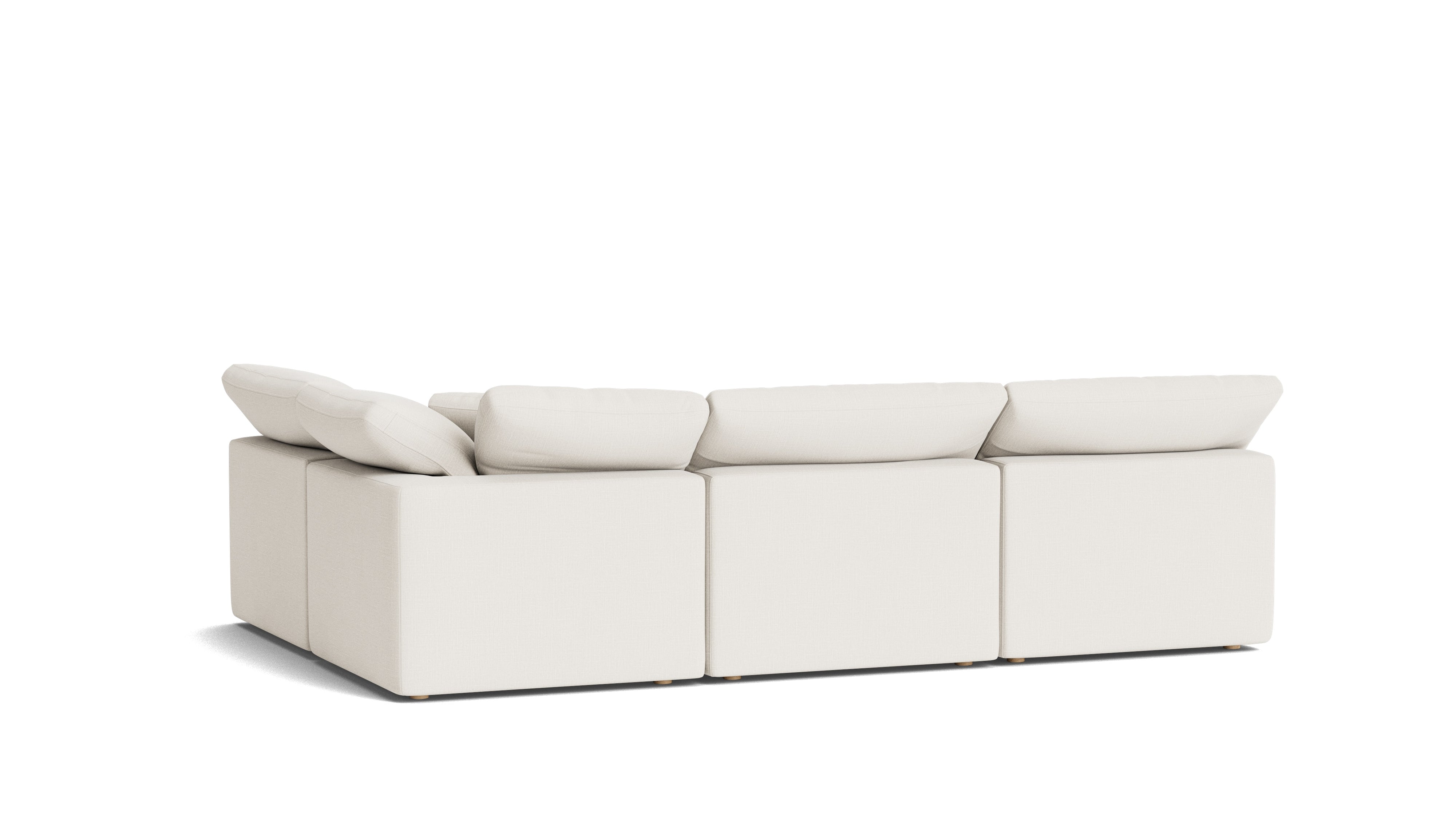 Movie Night™ 4-Piece Modular Sectional Open, Standard, Cream Linen