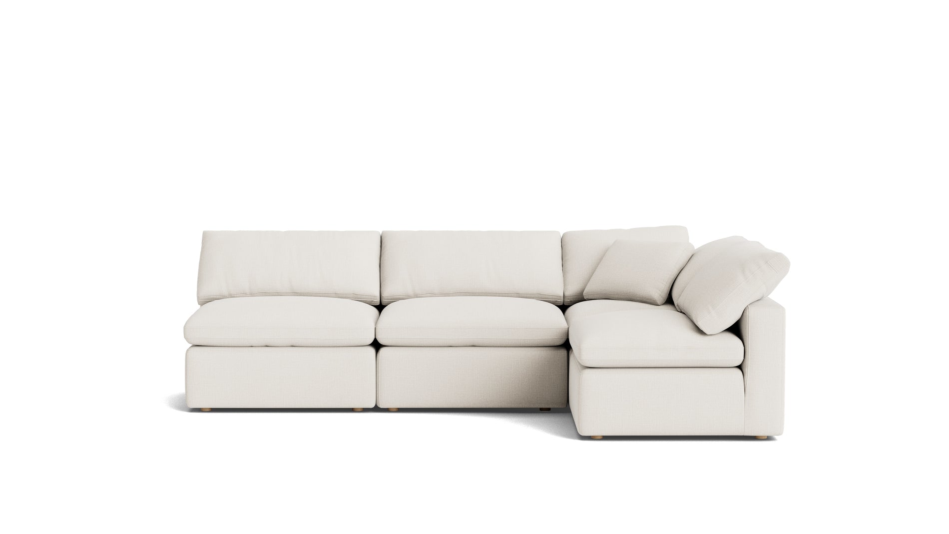 Movie Night™ 4-Piece Modular Sectional Open, Standard, Cream Linen_image