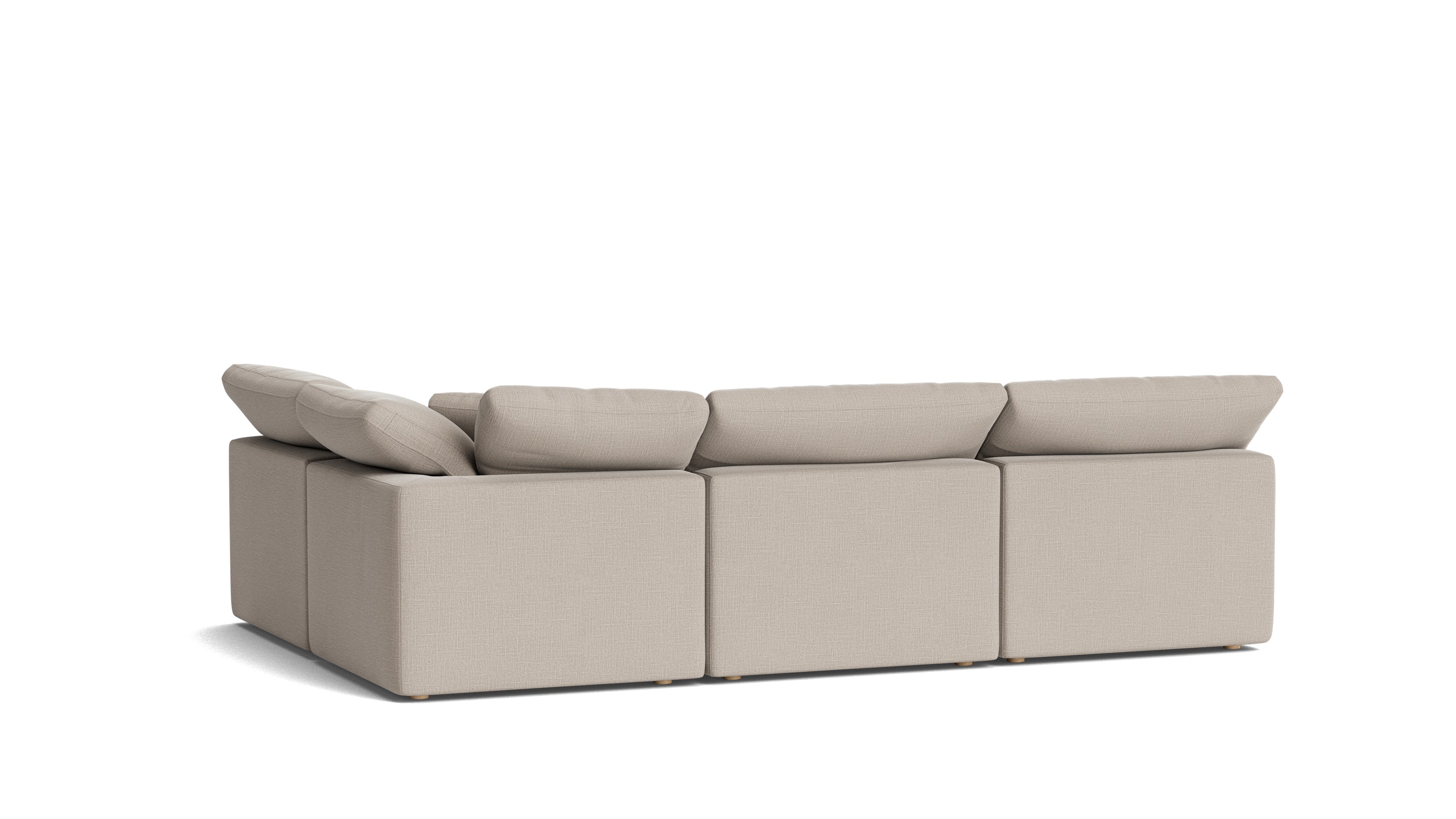 Movie Night™ 4-Piece Modular Sectional Open, Standard, Light Pebble