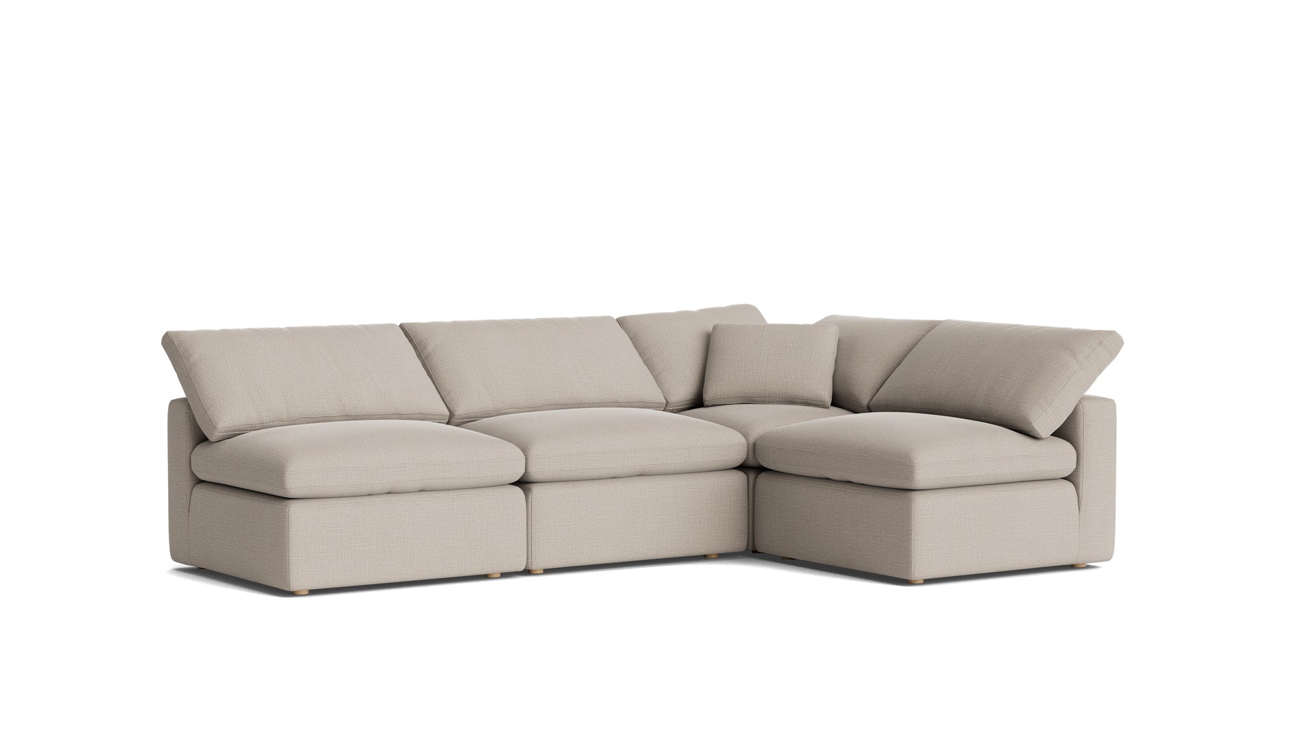 Movie Night™ 4-Piece Modular Sectional Open, Standard, Light Pebble_image