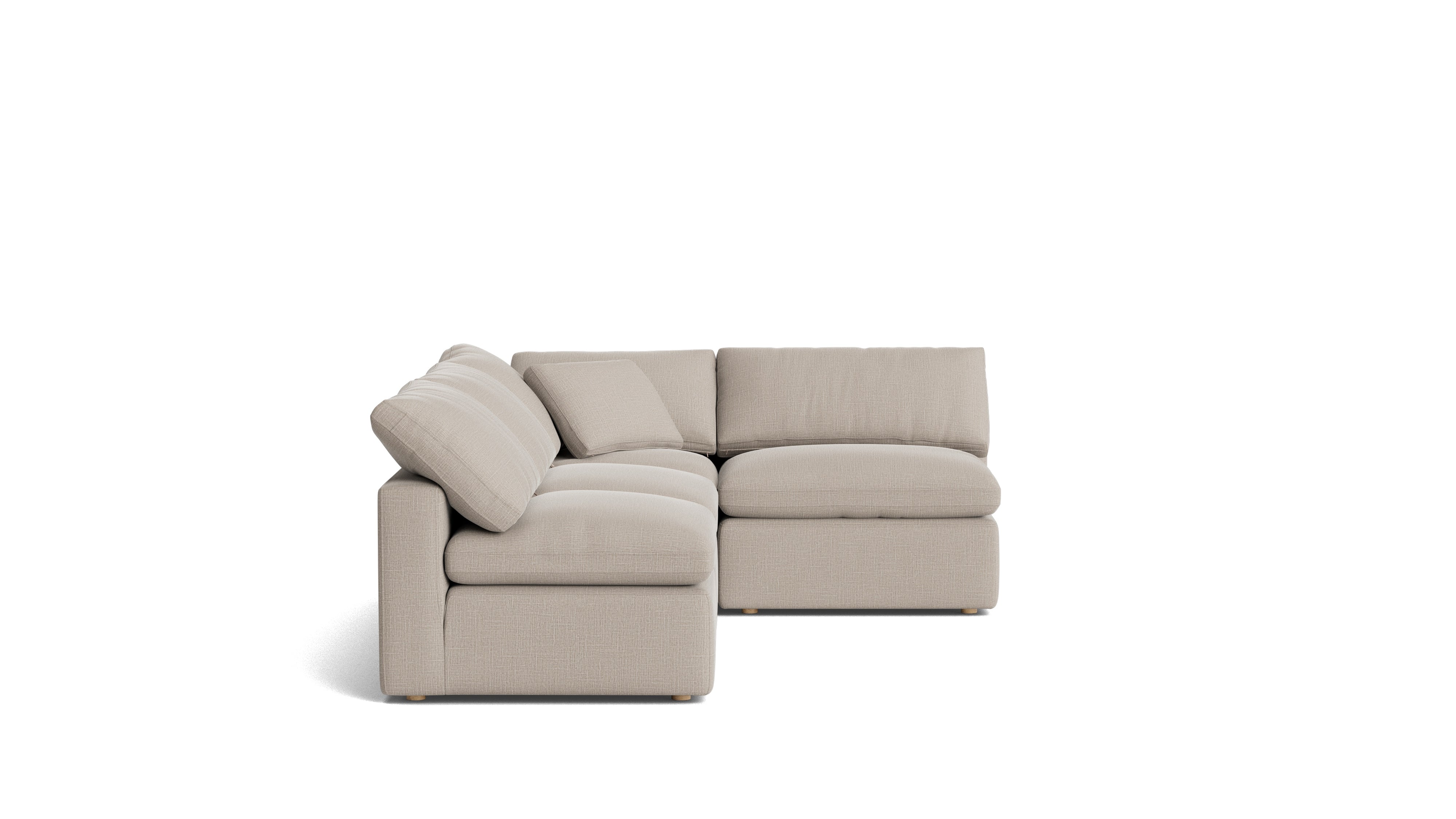 Movie Night™ 4-Piece Modular Sectional Open, Standard, Light Pebble
