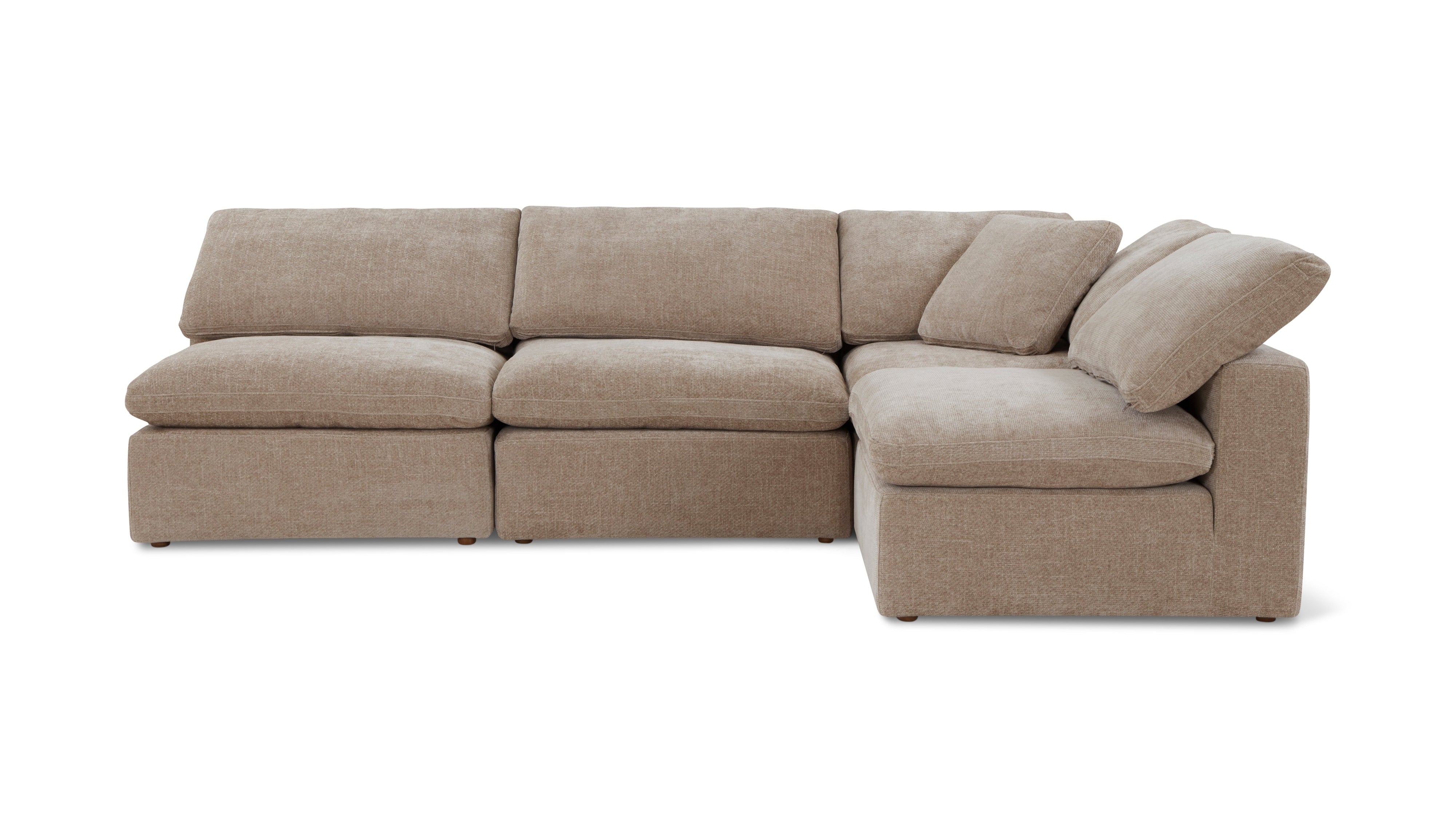 Movie Night™ 4 - Piece Modular Sectional Open, Standard, Champagne - Sundays CompanySEC - YJ - 926 - 041