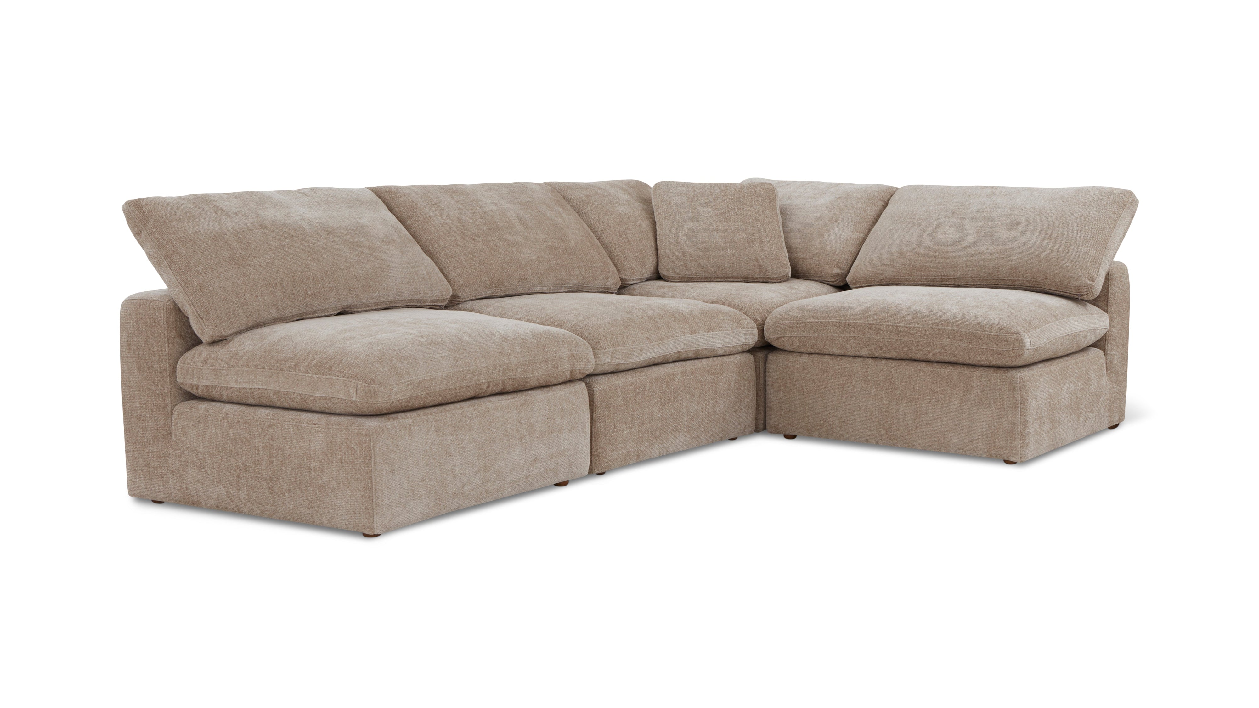 Movie Night™ 4 - Piece Modular Sectional Open, Standard, Champagne - Sundays CompanySEC - YJ - 926 - 041