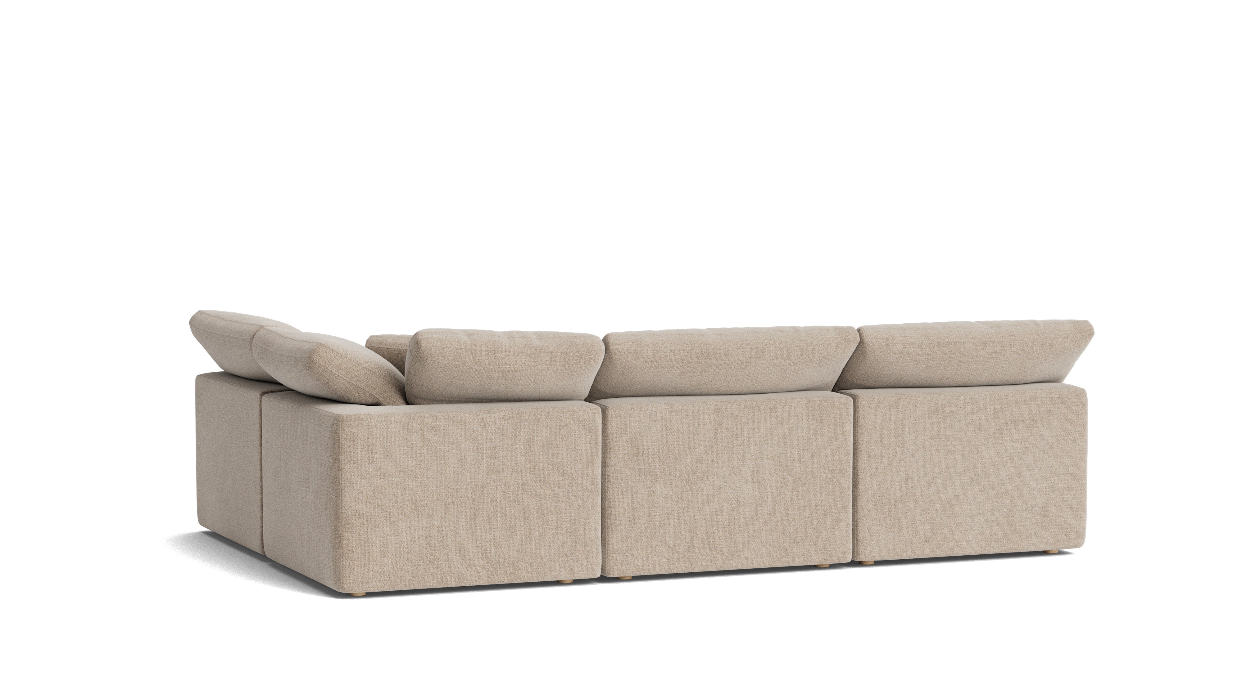 Movie Night™ 4-Piece Modular Sectional Open, Standard, Champagne