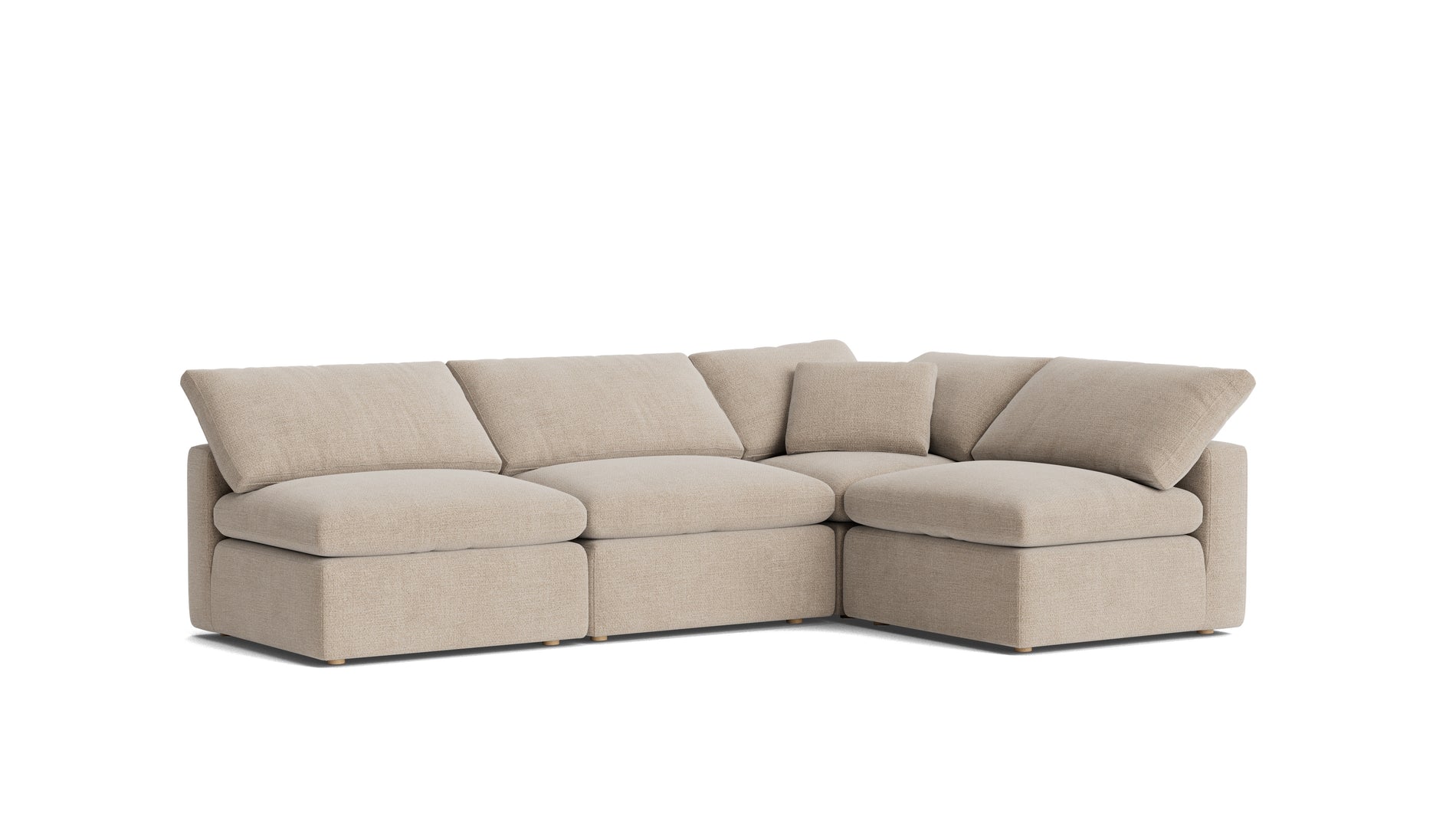 Movie Night™ 4-Piece Modular Sectional Open, Standard, Champagne_image