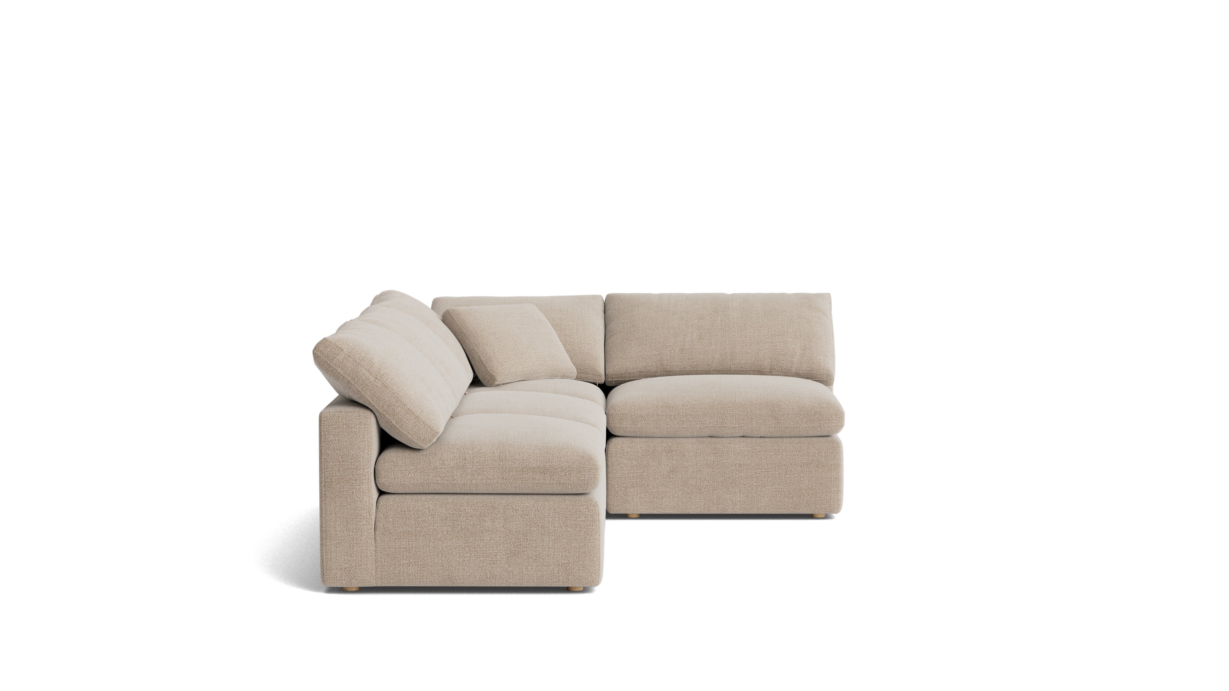 Movie Night™ 4-Piece Modular Sectional Open, Standard, Champagne