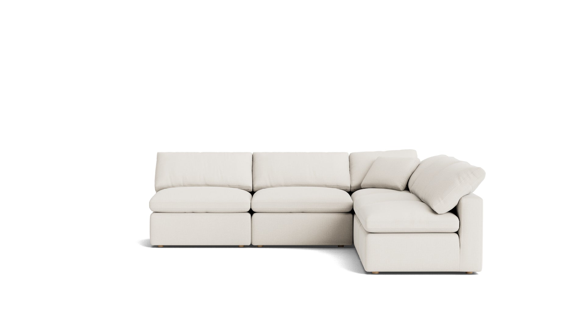 Movie Night™ 5-Piece Modular Sectional Open, Standard, Cream Linen_image