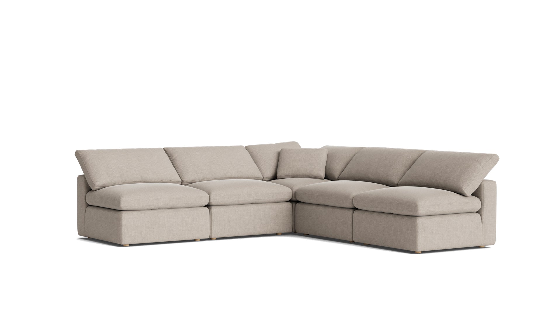 Movie Night™ 5-Piece Modular Sectional Open, Standard, Light Pebble_image