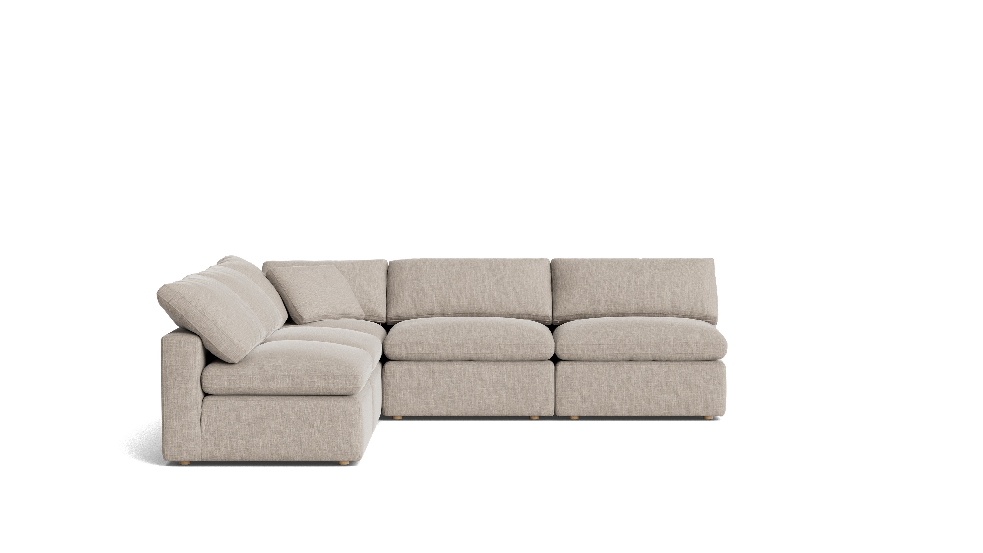 Movie Night™ 5-Piece Modular Sectional Open, Standard, Light Pebble