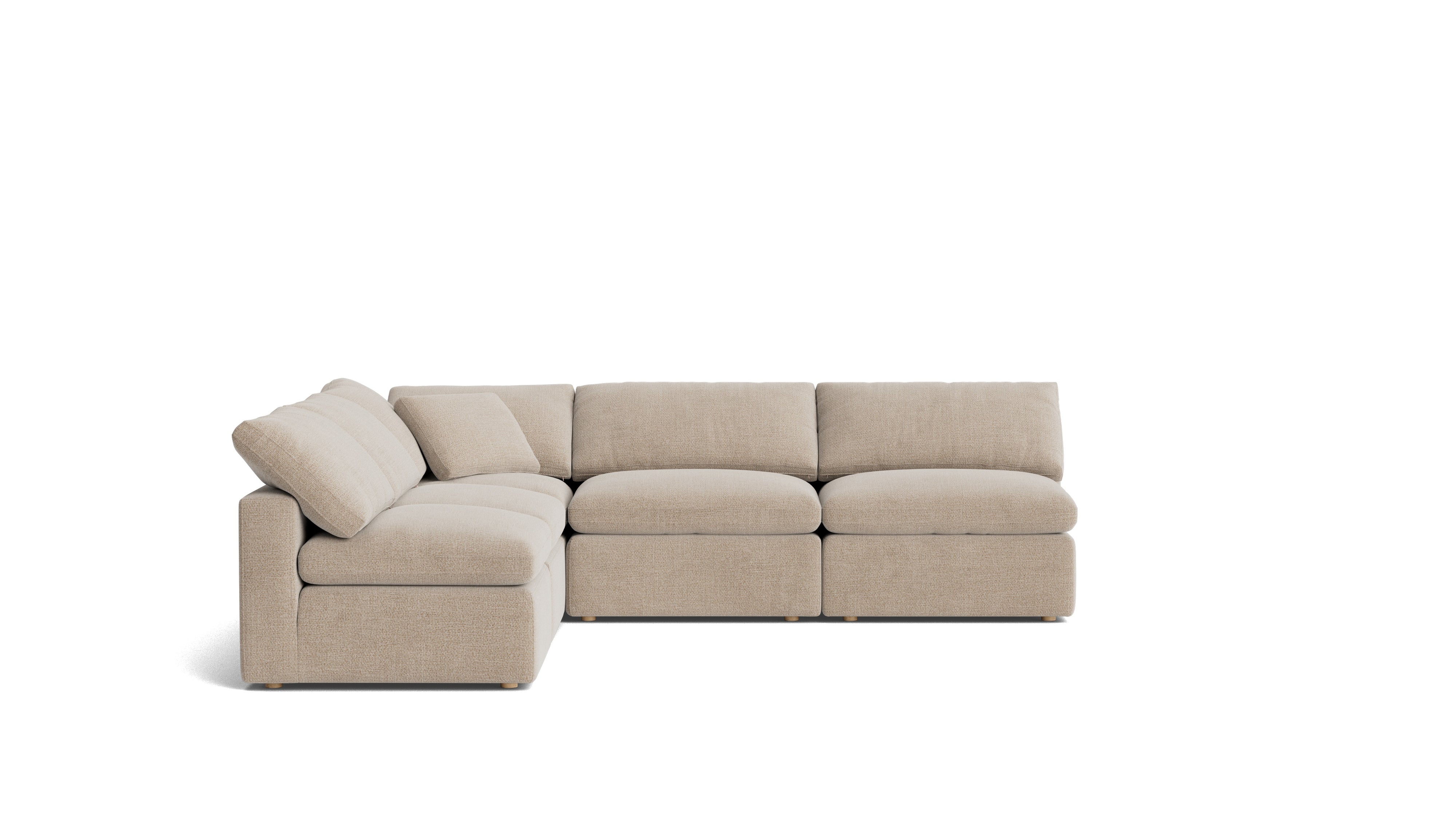 Movie Night™ 5-Piece Modular Sectional Open, Standard, Champagne