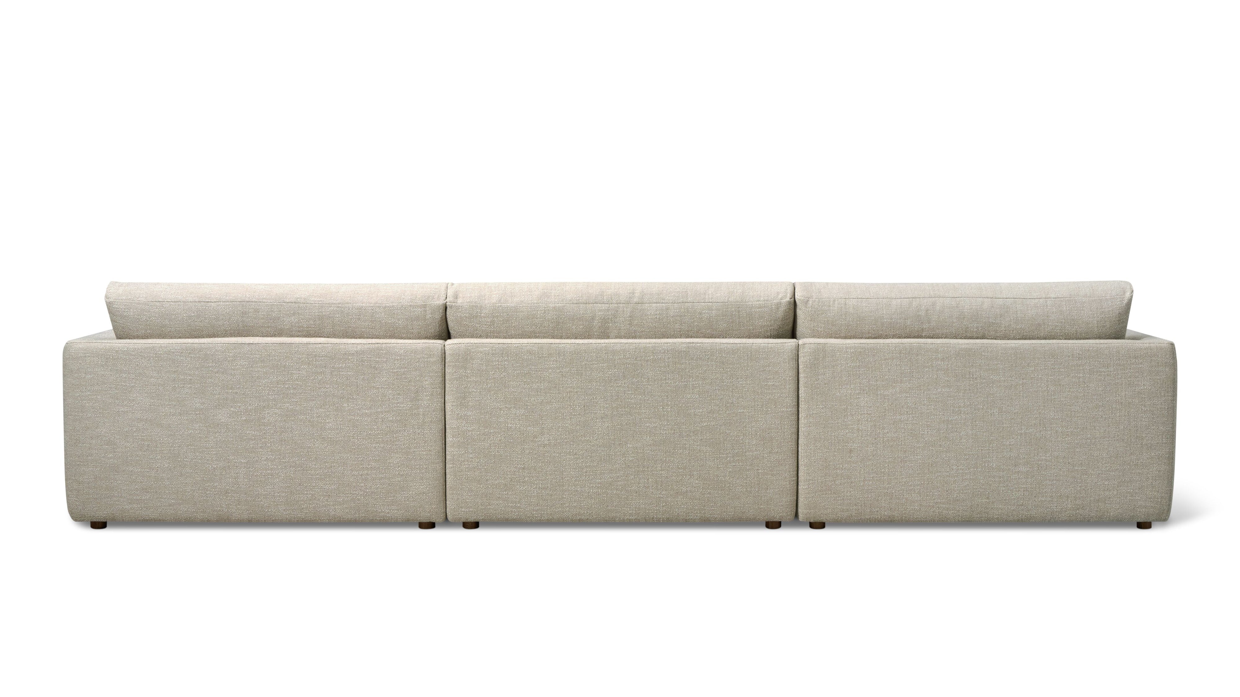 Wind Down 3-Piece Modular Sofa, Flax