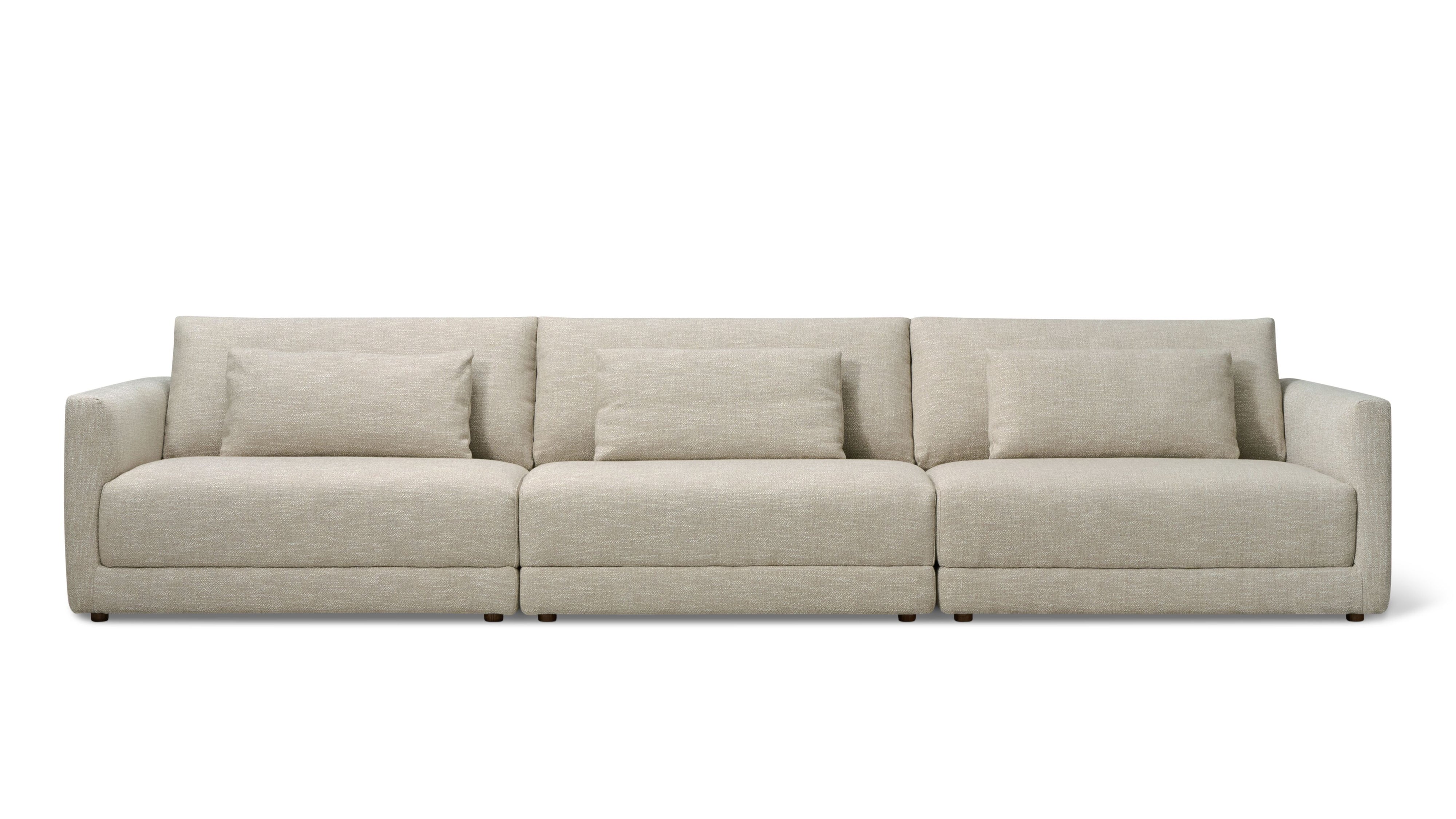 Wind Down 3-Piece Modular Sofa, Flax