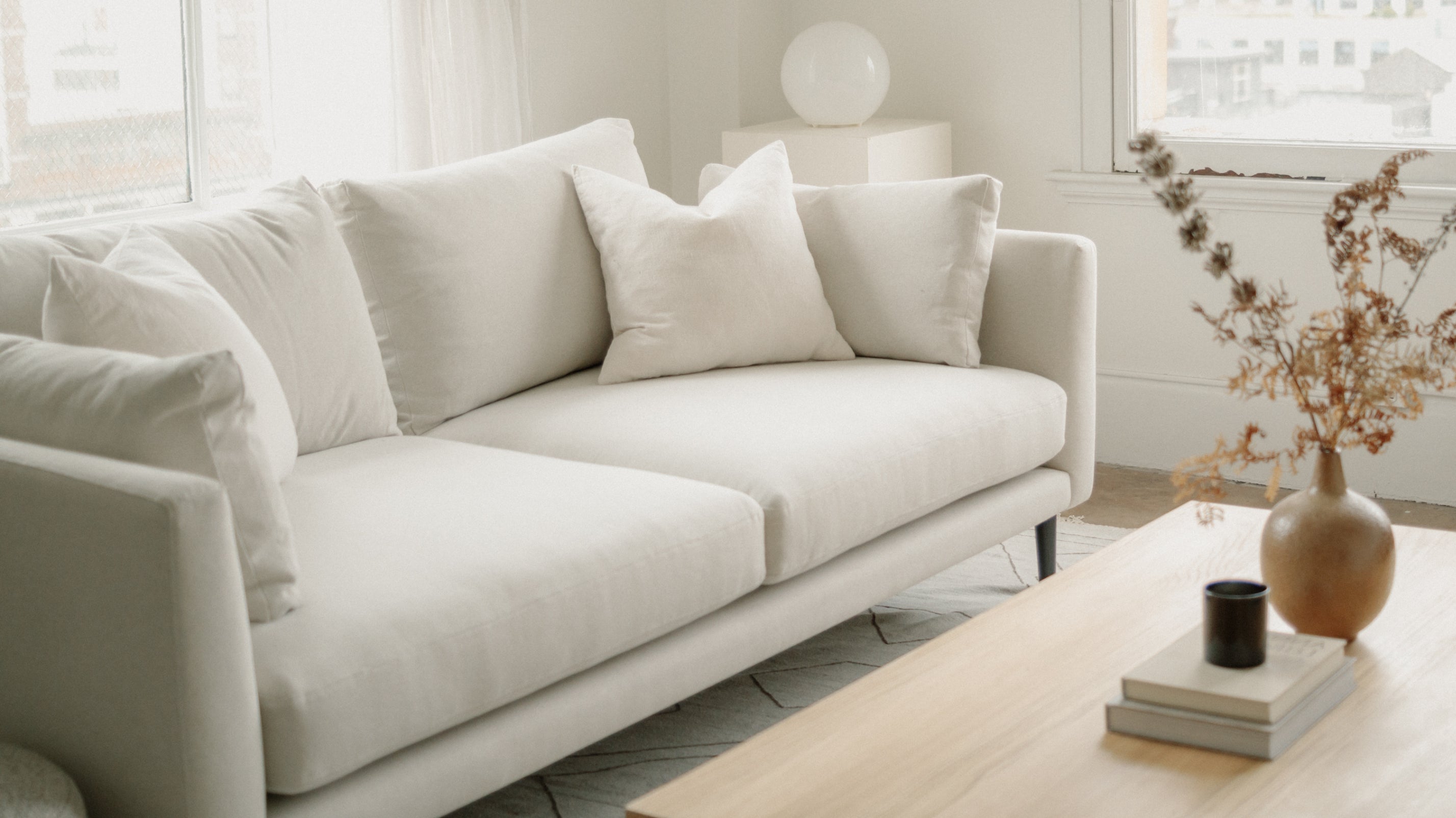Stay A While Sofa, 2.5 Seater, Coconut - Image 10