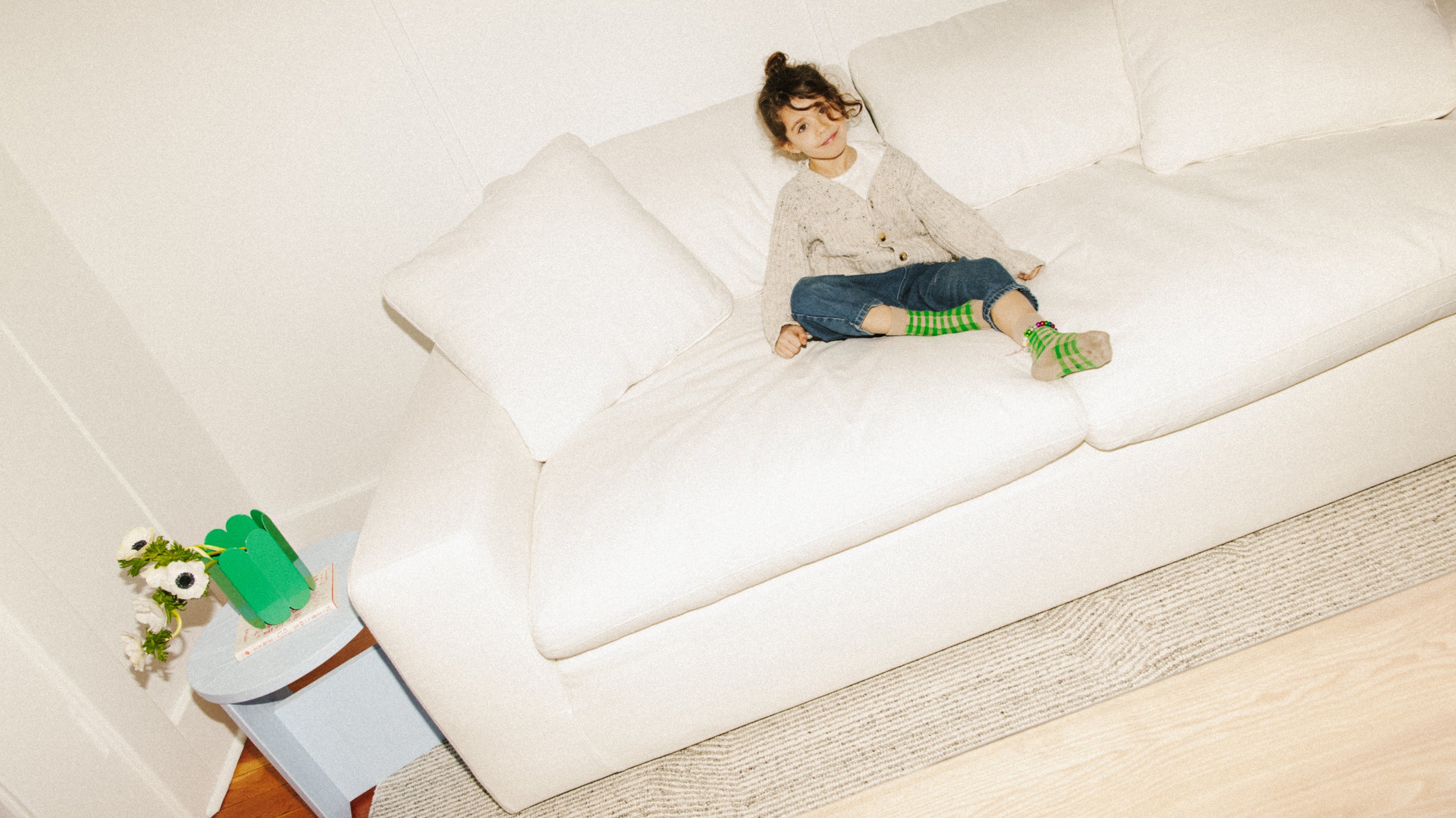 Movie Night™ Sofa, 3 Seater, Cream Linen