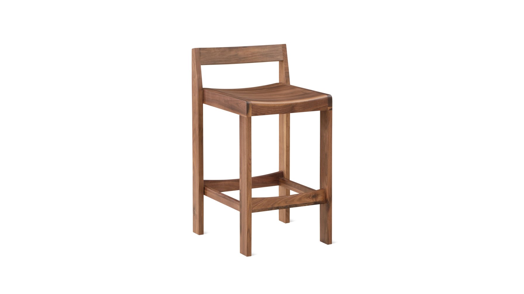 Plane Stool, Counter, American Walnut - Image 1