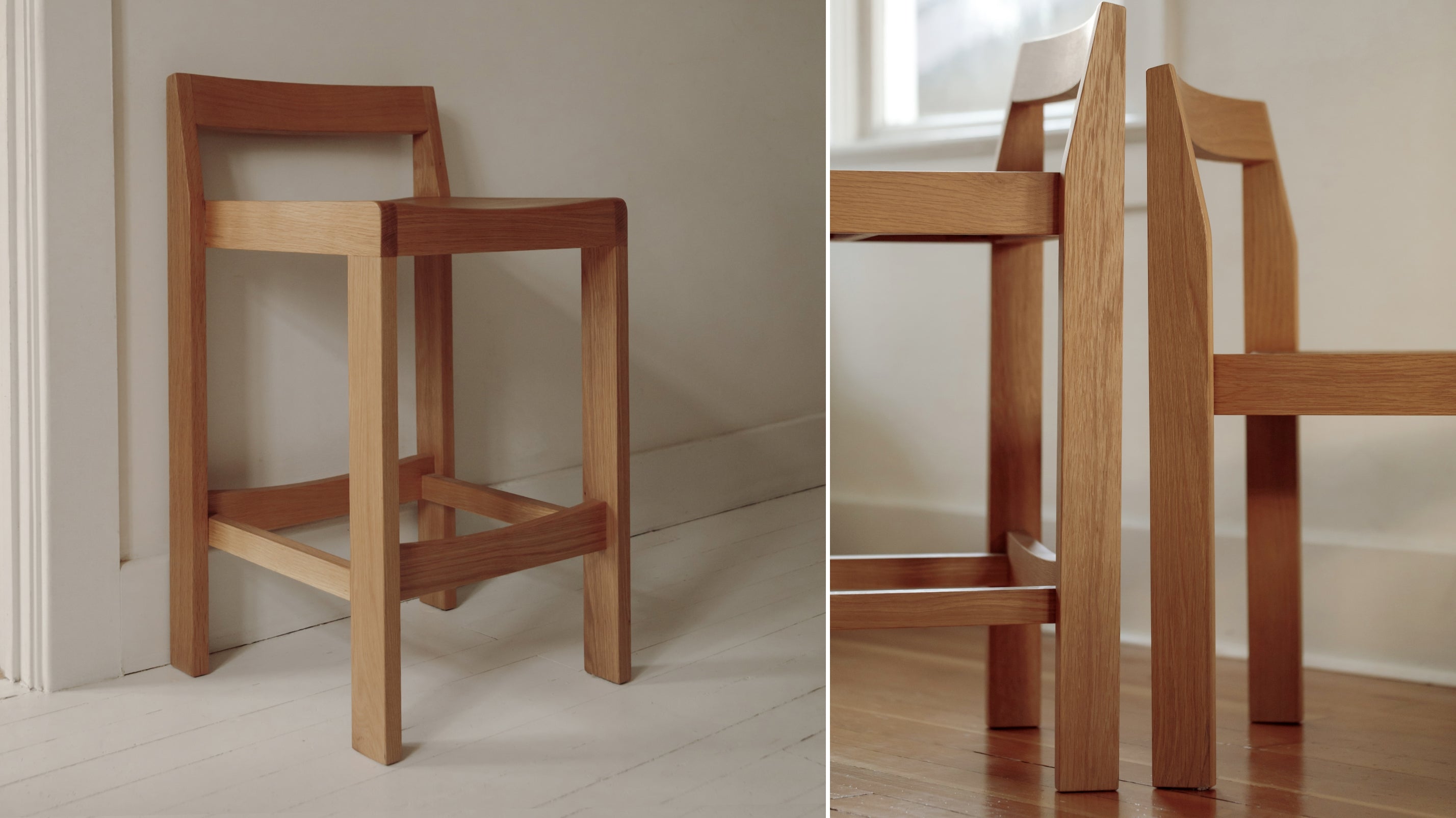Plane Stool, Counter, American Walnut - Image 9