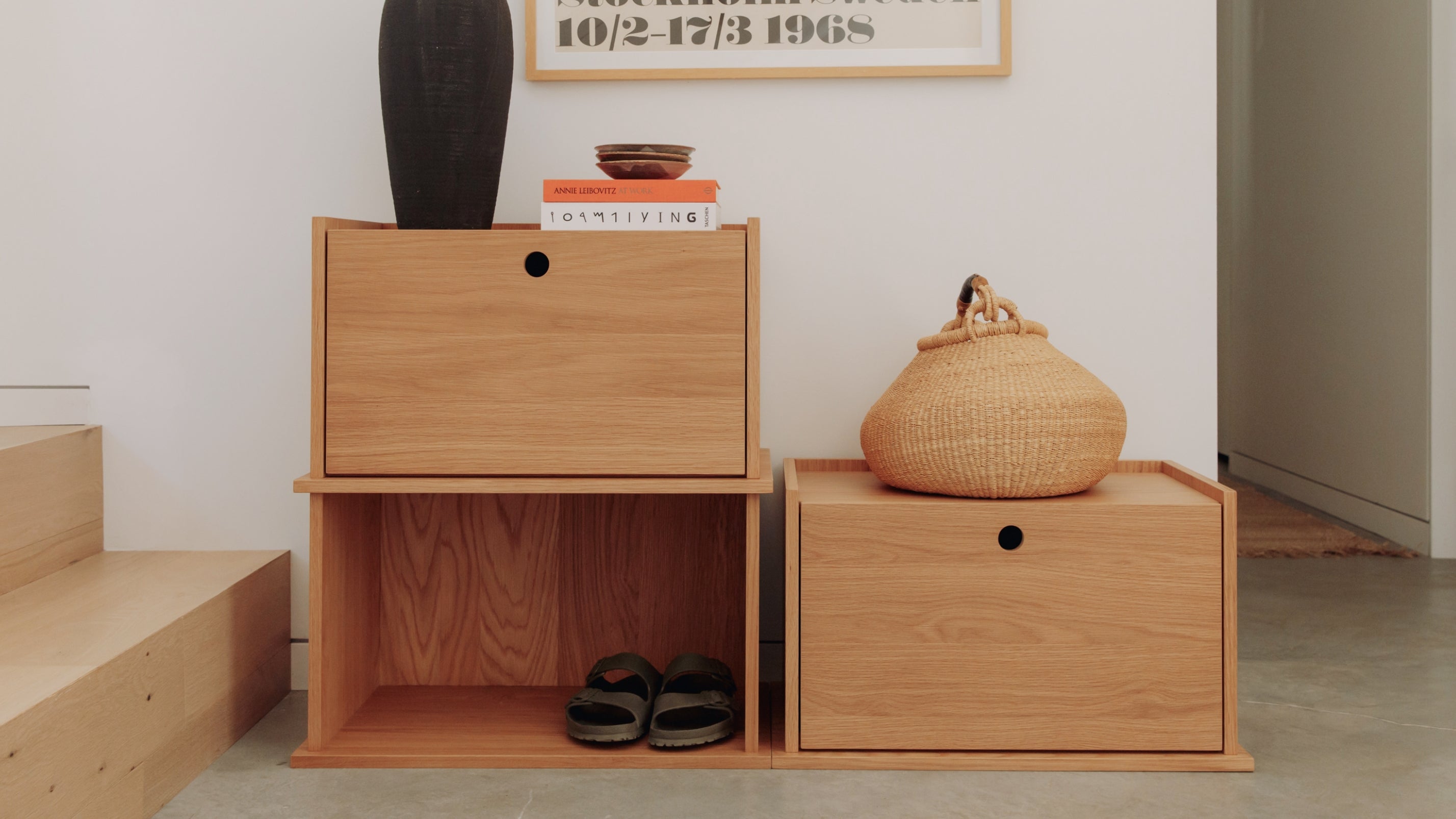 Keep Stacking Storage System, Closed, White Oak - Image 4