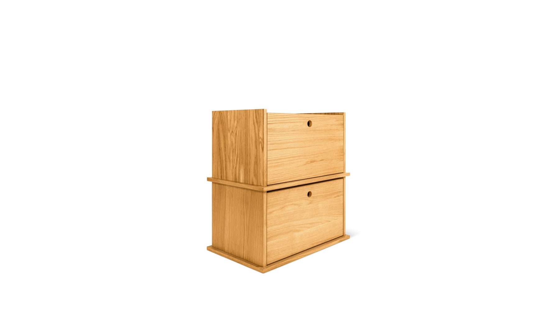 Keep Stacking Storage System 2-Piece, Closed, White Oak - Image 11