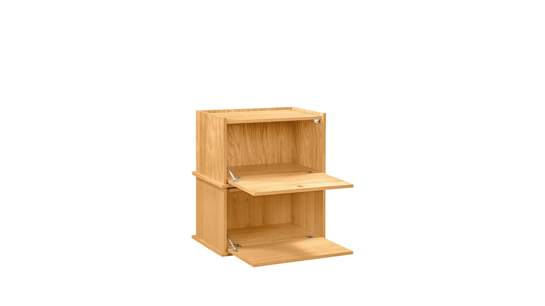 Keep Stacking Storage System 2-Piece, Closed, White Oak - Image 13