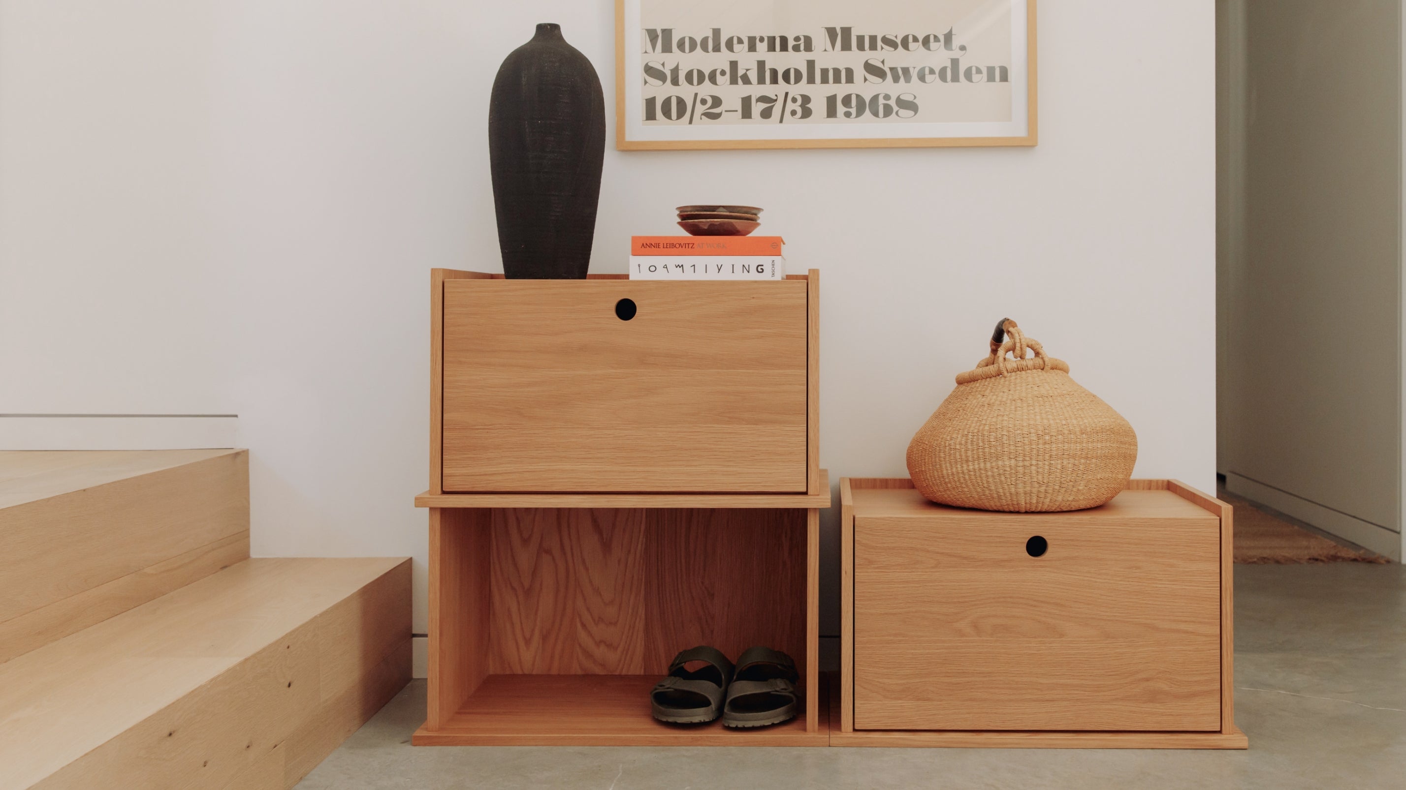 Keep Stacking Storage System 2-Piece, Closed, White Oak - Image 14