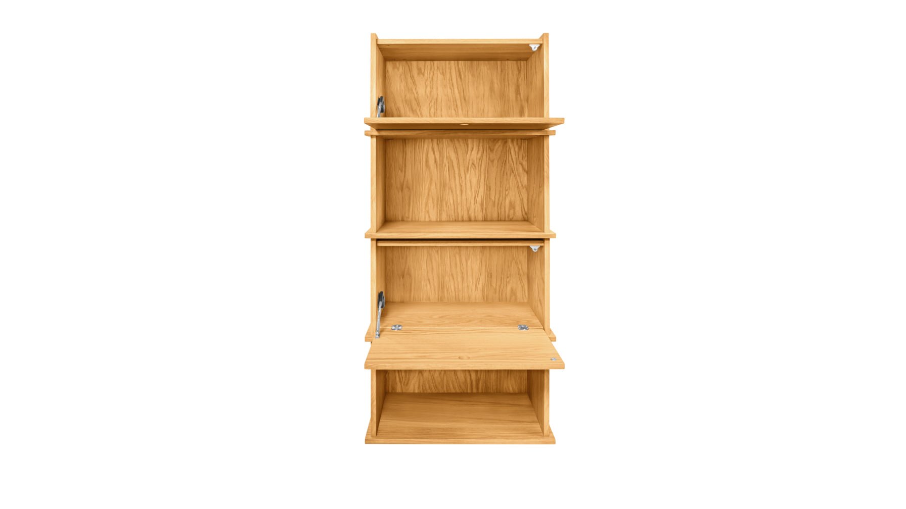 Keep Stacking Storage System 4-Piece, Open and Closed, White Oak - Image 10
