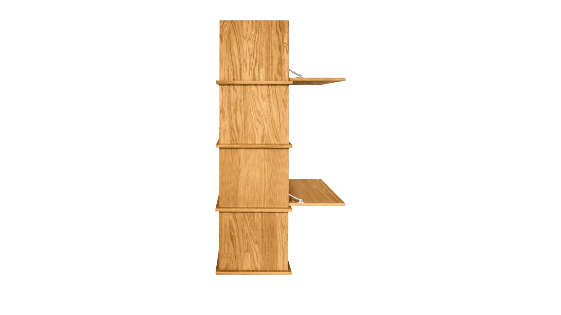Keep Stacking Storage System 4-Piece, Open and Closed, White Oak - Image 12