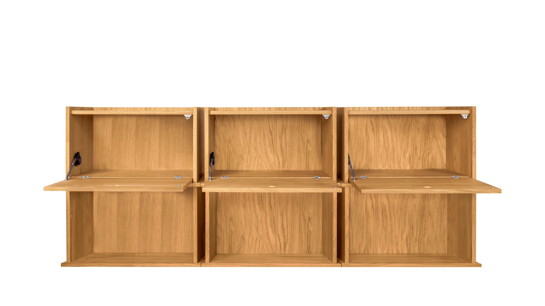Keep Stacking Storage System 6-Piece, Open and Closed, White Oak - Image 6