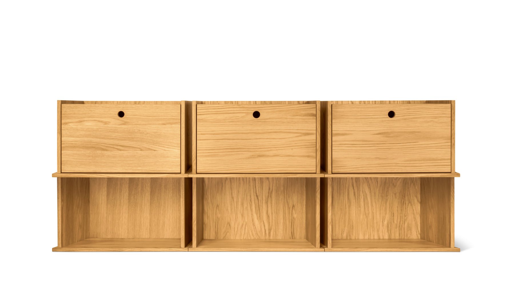 Keep Stacking Storage System 6-Piece, Open and Closed, White Oak - Image 10