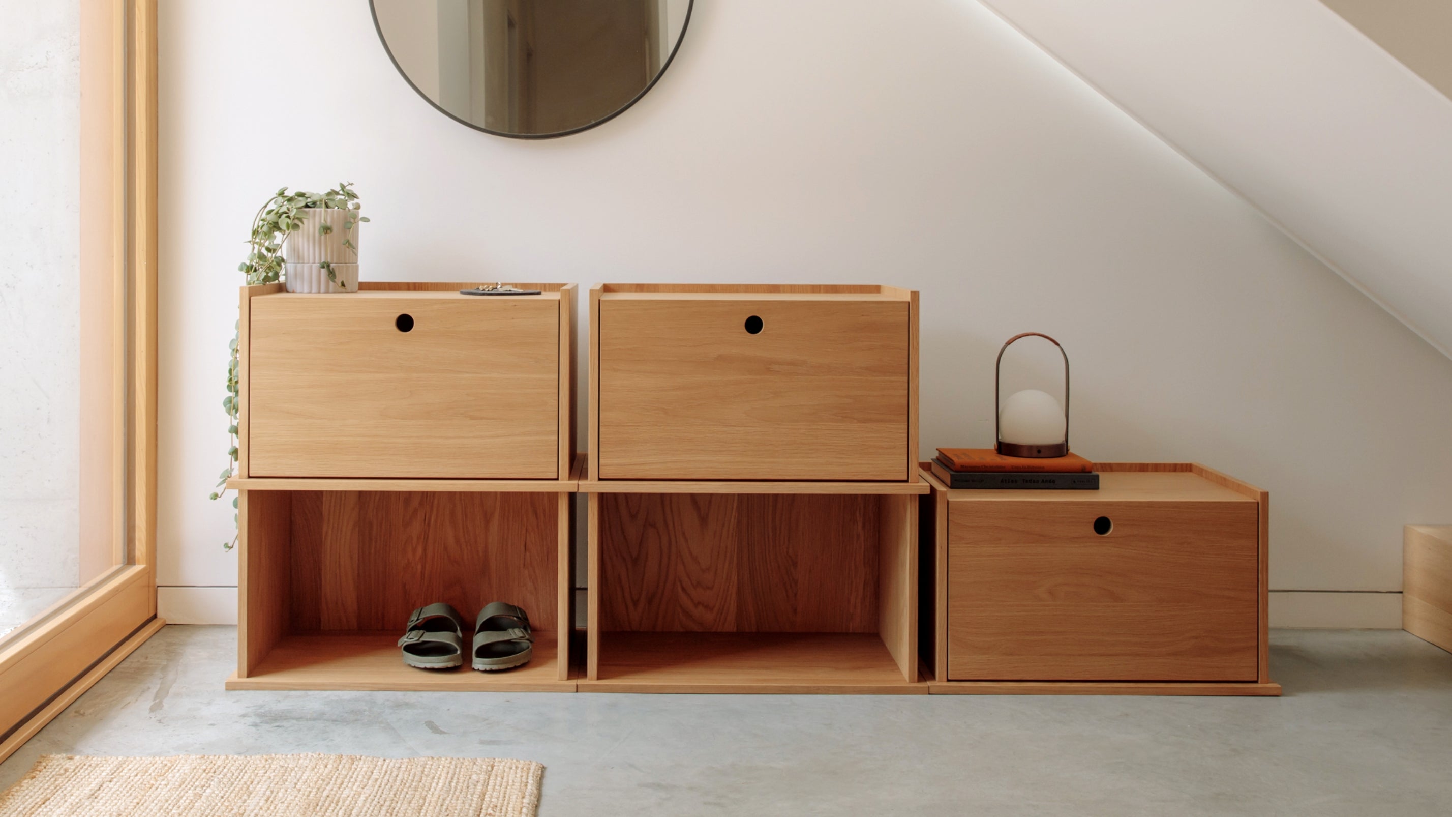 Keep Stacking Storage System 6-Piece, Open and Closed, White Oak - Image 12