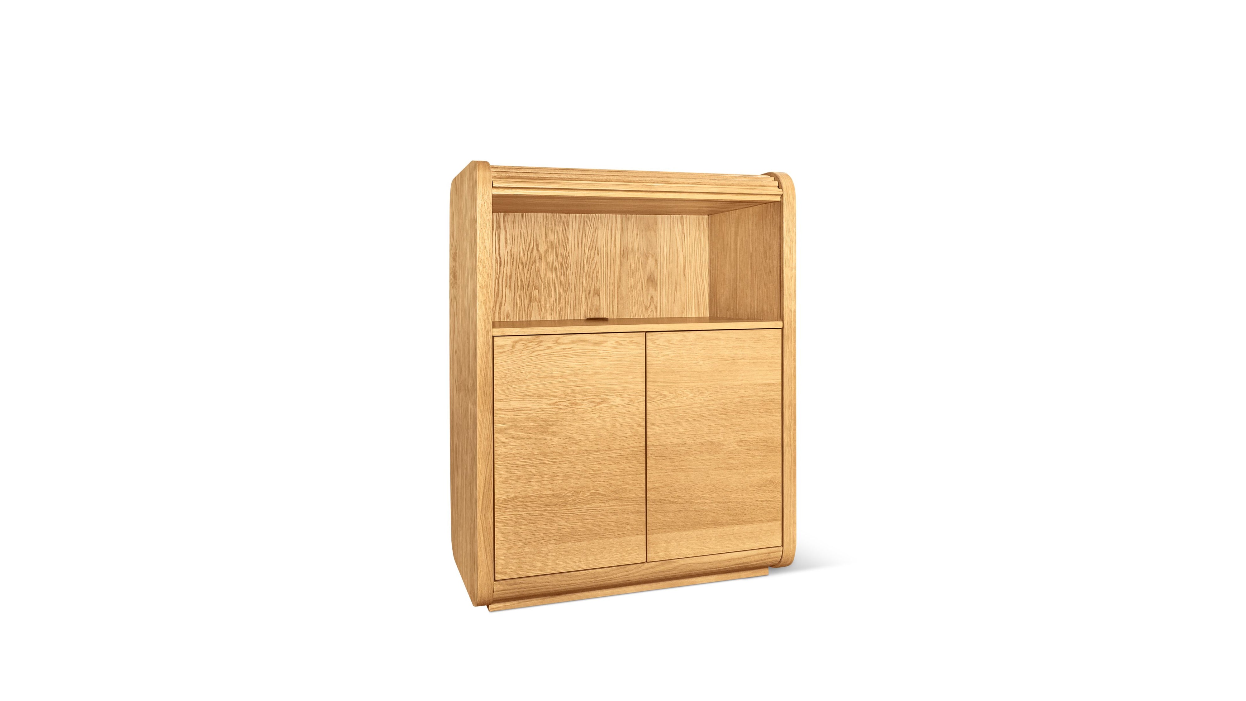 Roll Out Cabinet, White Oak