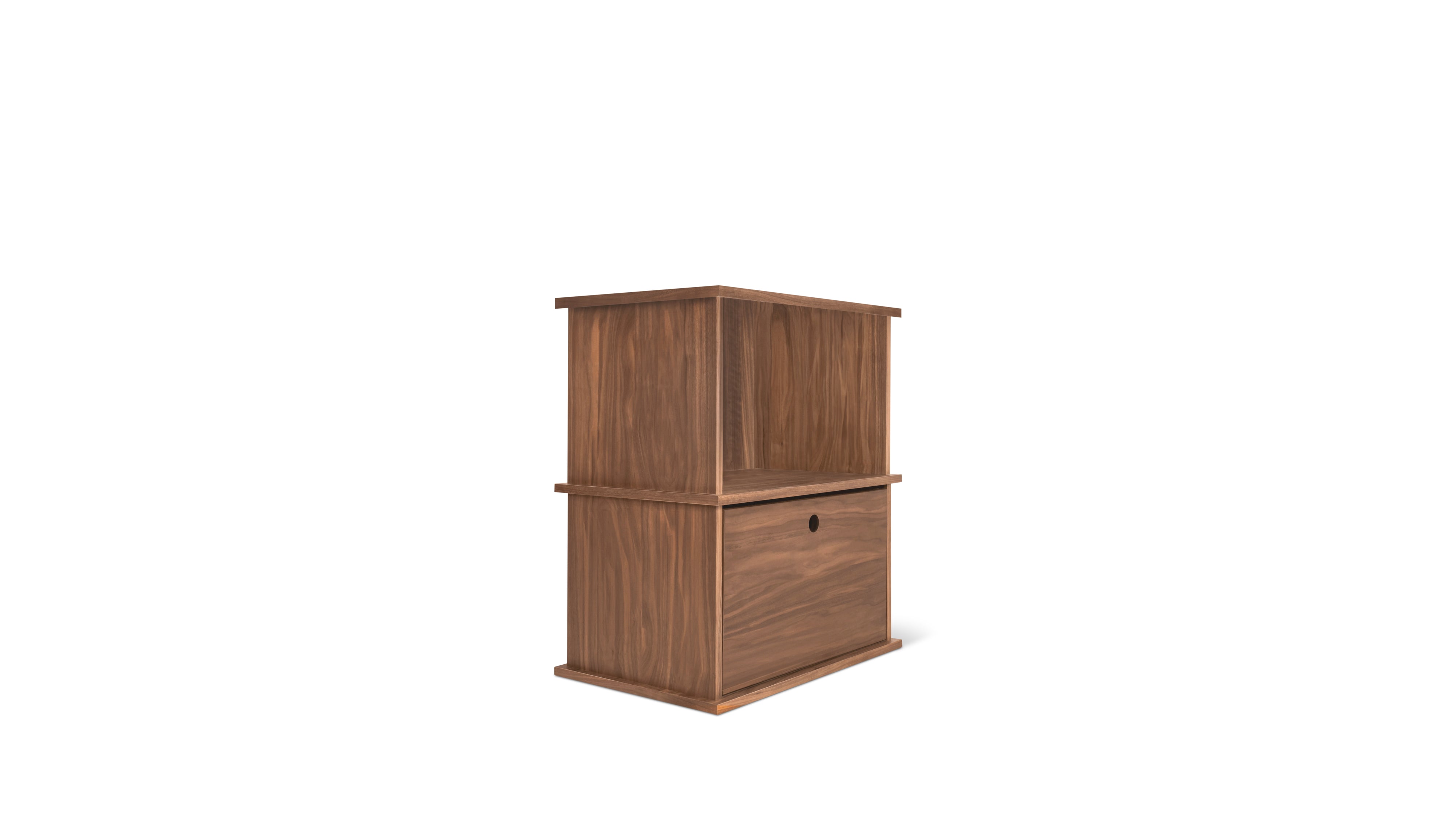 Keep Stacking Storage System 2-Piece, Open and Closed, Walnut