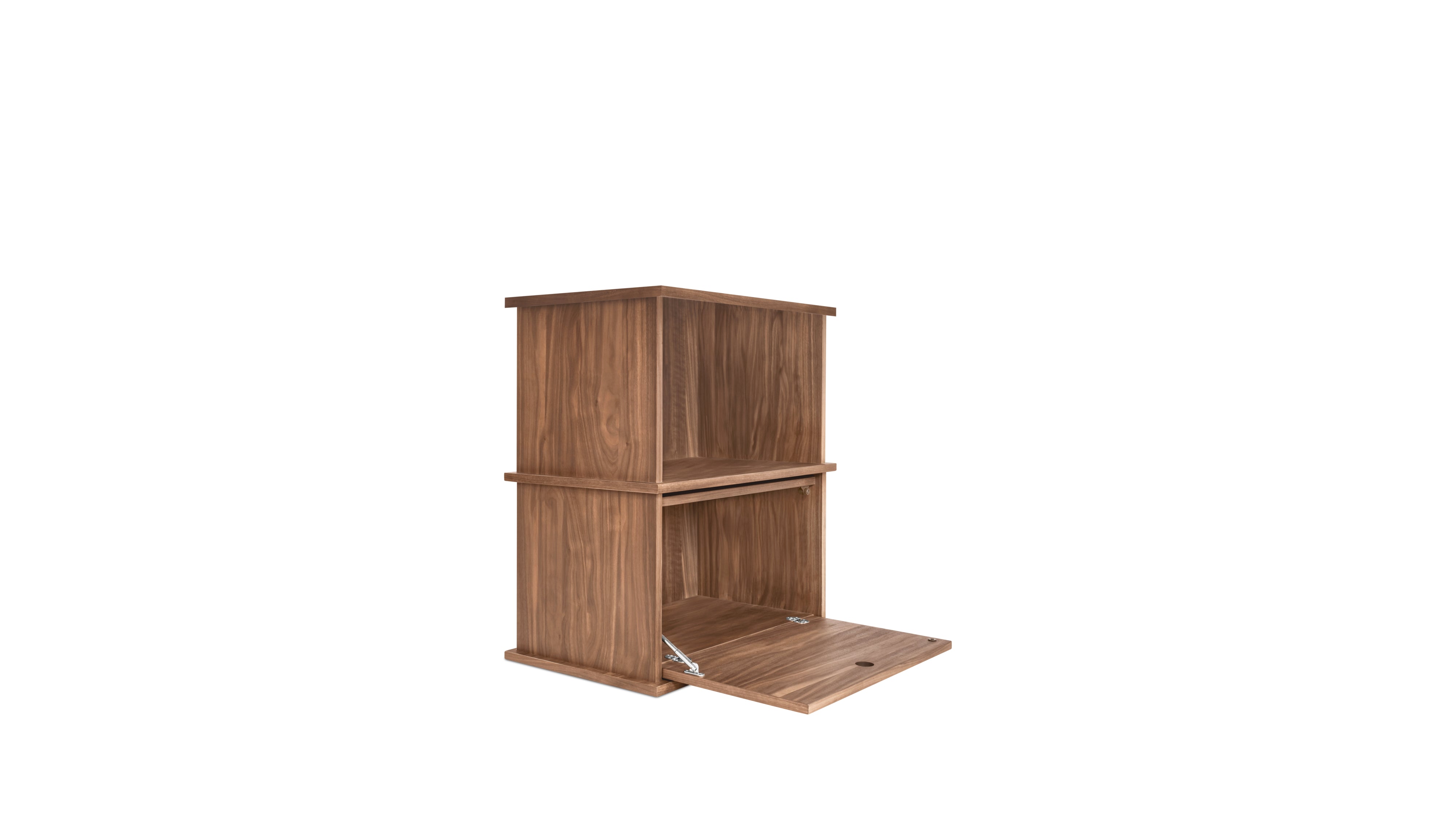 Keep Stacking Storage System 2-Piece, Open and Closed, Walnut
