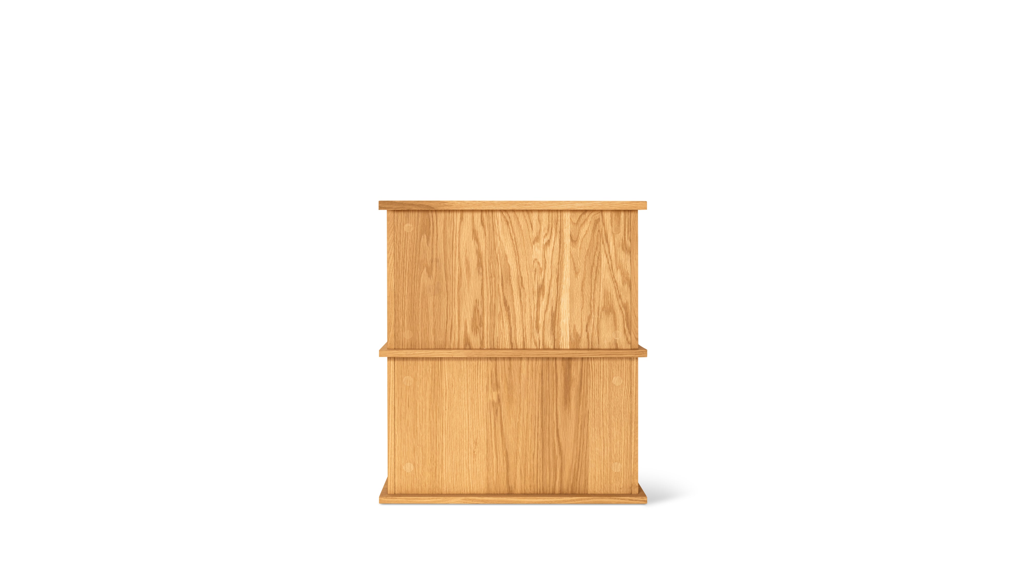 Keep Stacking Storage System 2-Piece, Open and Closed, White Oak