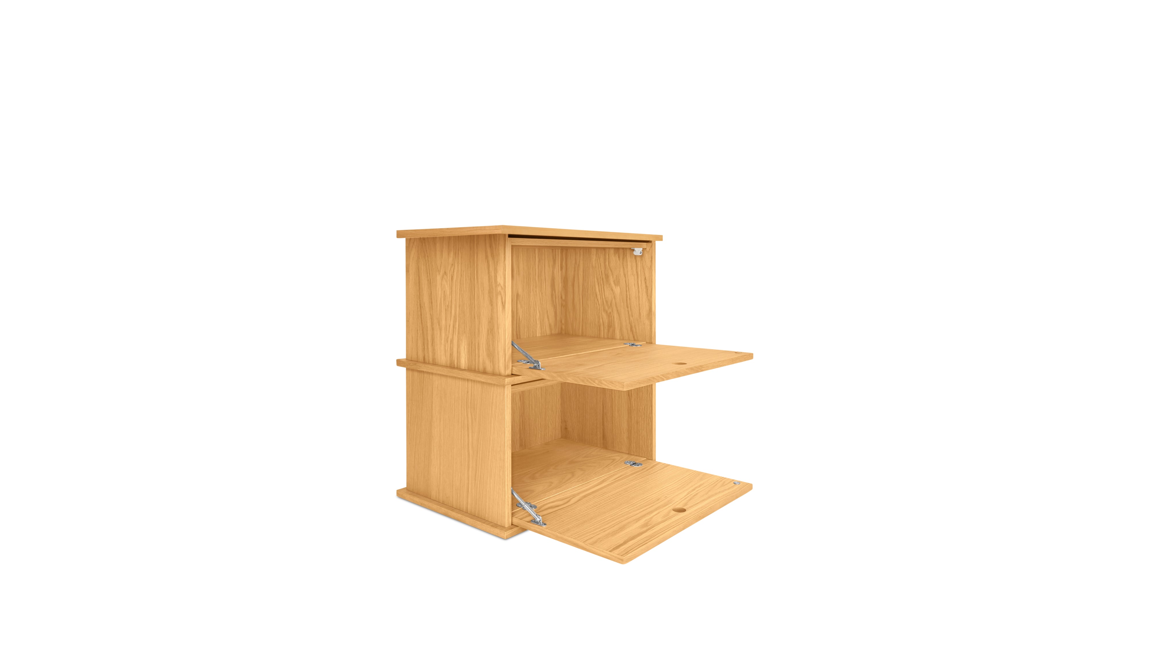 Keep Stacking Storage System 2-Piece, Closed, White Oak